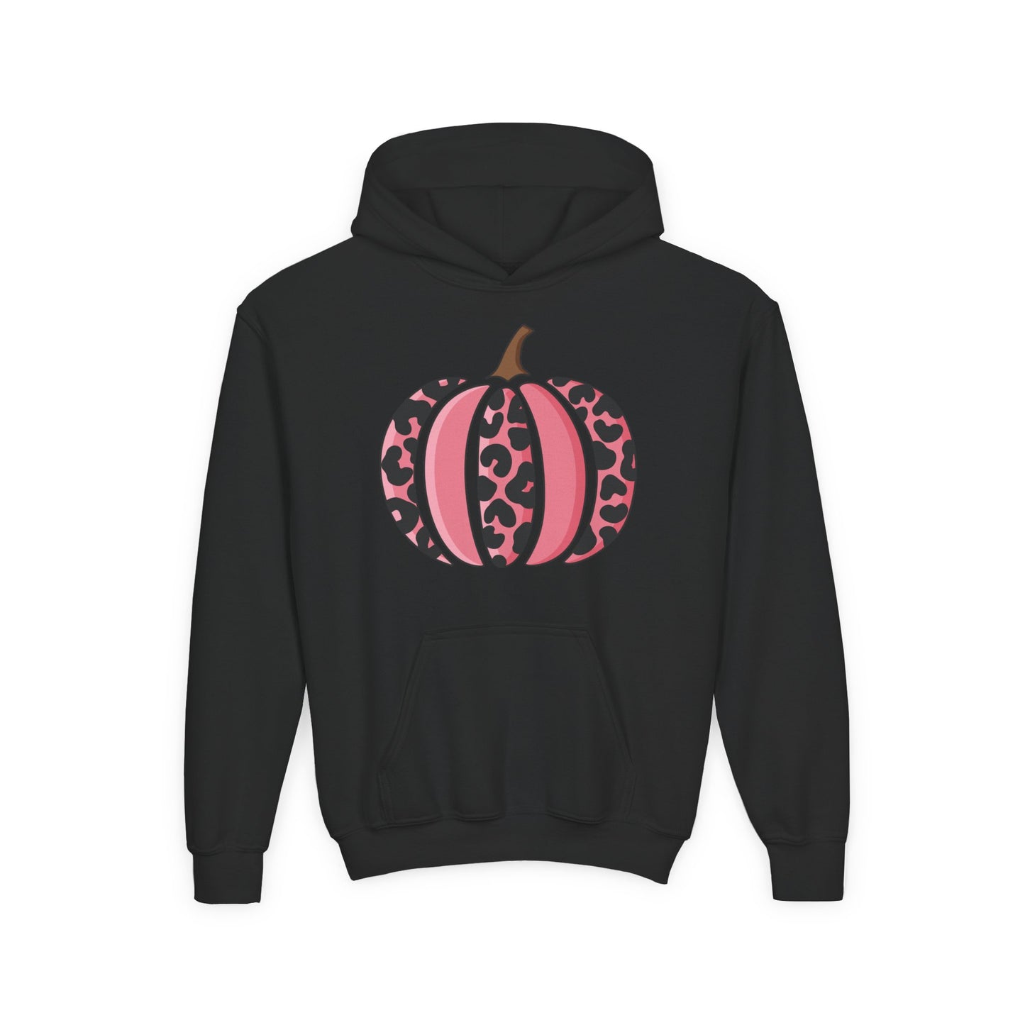 Pink Leopard Pumpkin Hoodie for Youth