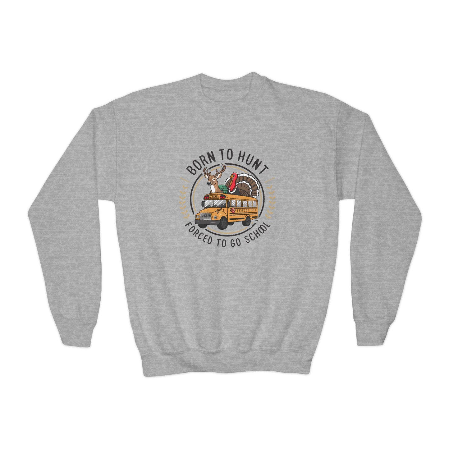 Youth Born to Hunt Crewneck Sweatshirt