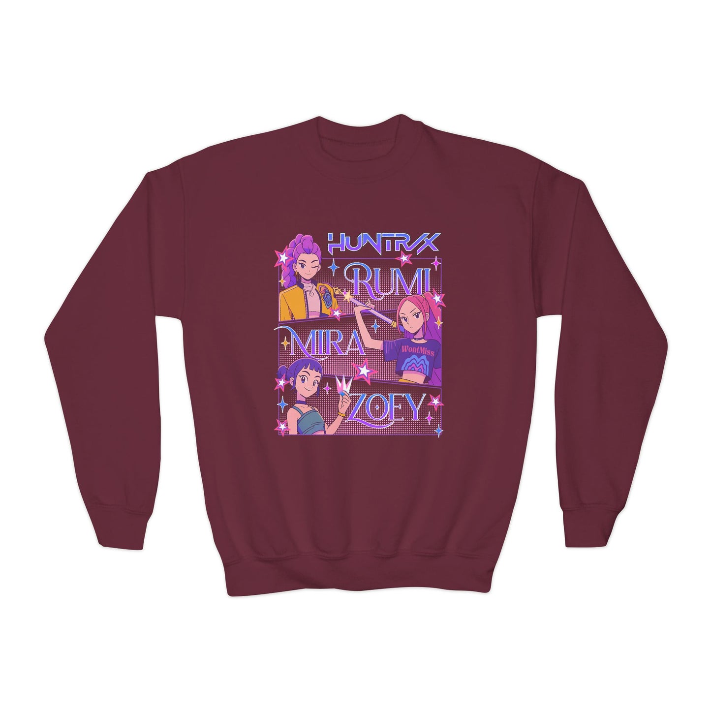 Kpop Huntrix Girls Youth Crewneck Sweatshirt