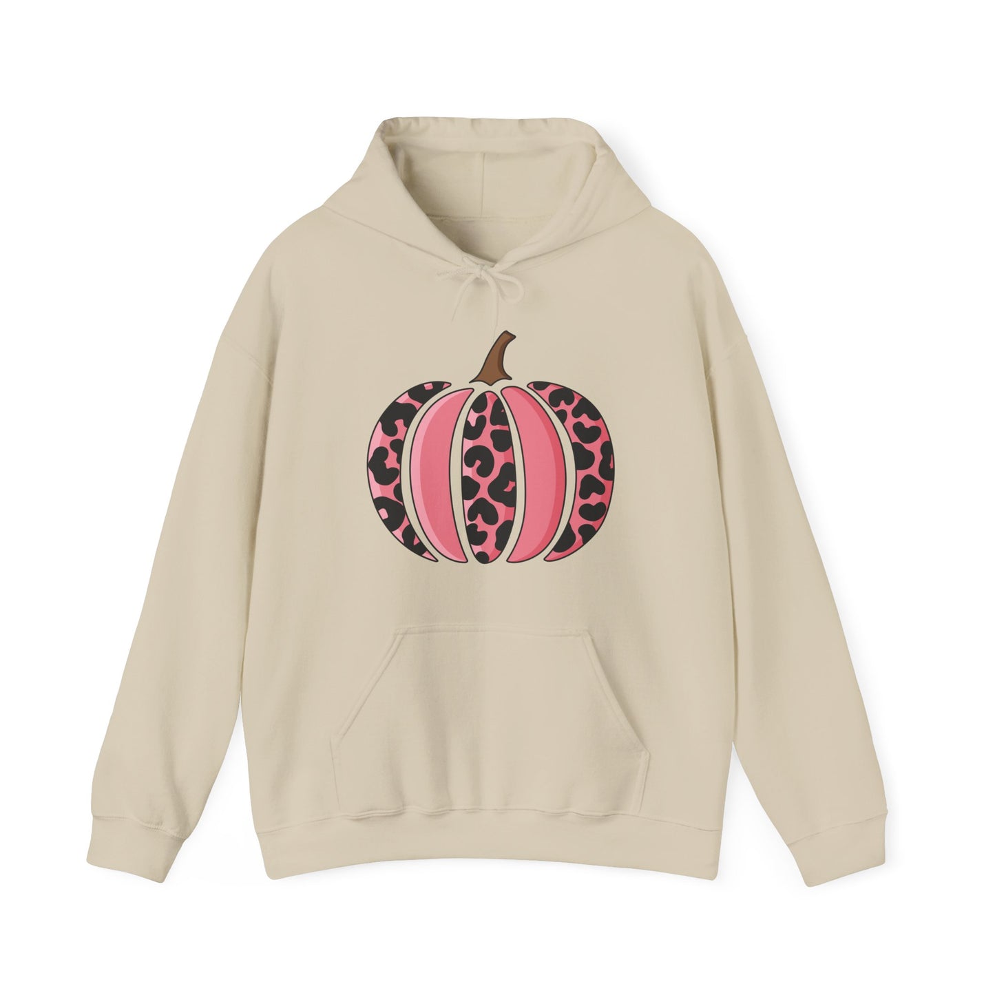 Pink Leopard Print Pumpkin Hoodie