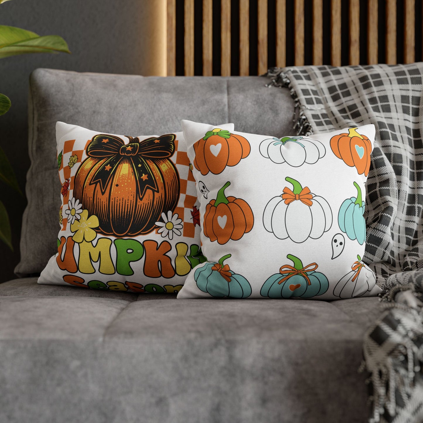 Double Sided Fall/Halloween Decorative Pillowcase
