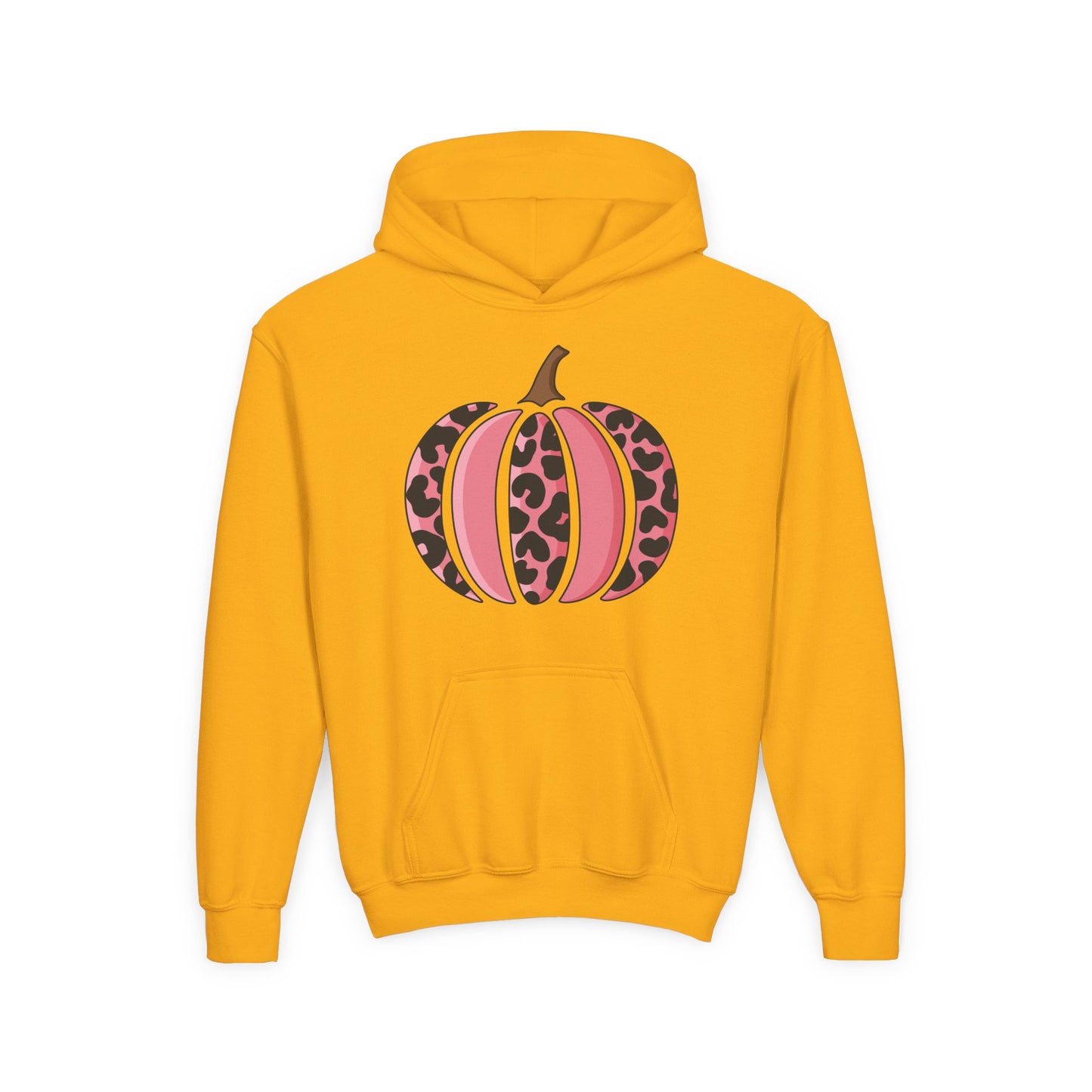 Pink Leopard Pumpkin Hoodie for Youth