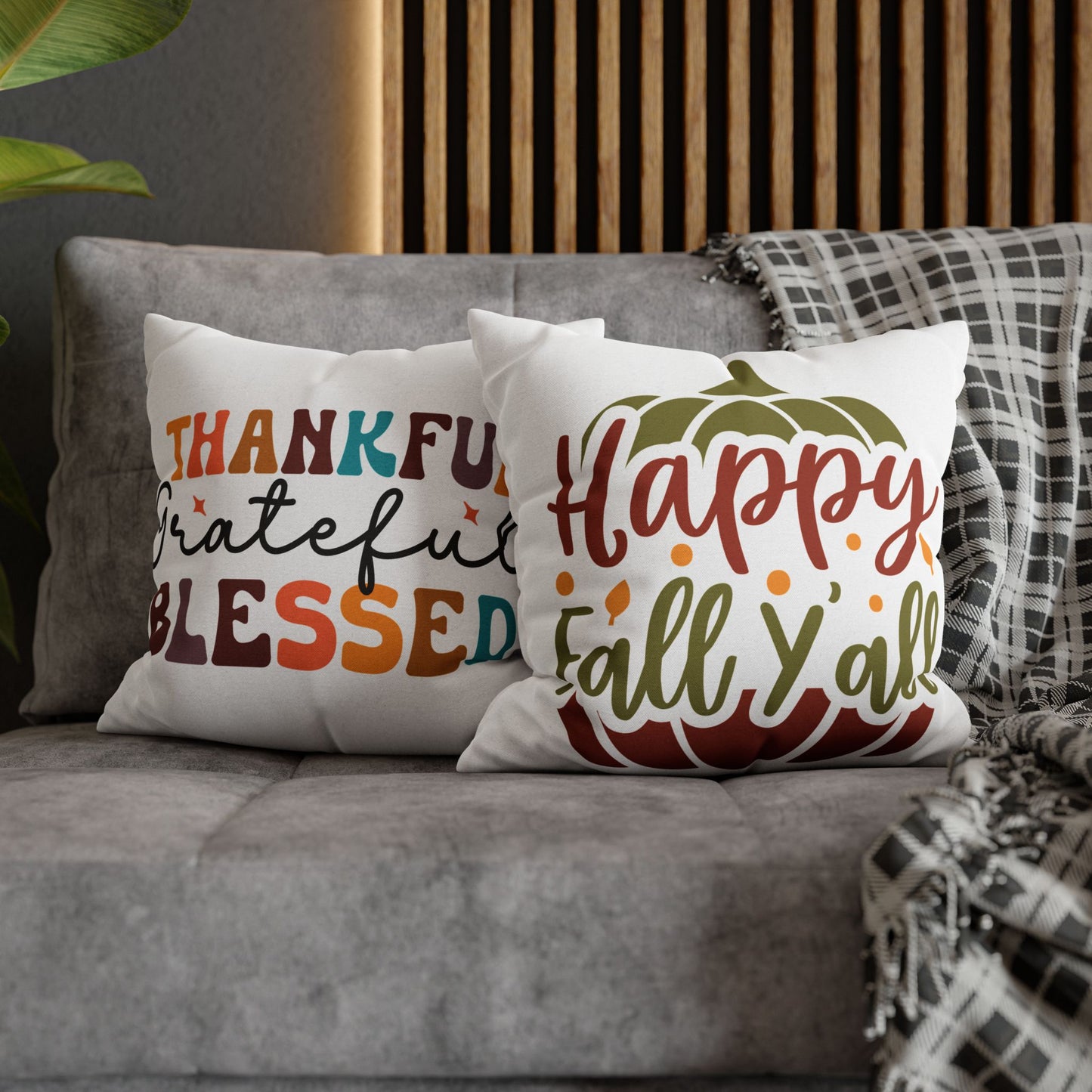 Double Sided Fall/ Thanksgiving Decorative Pillowcase