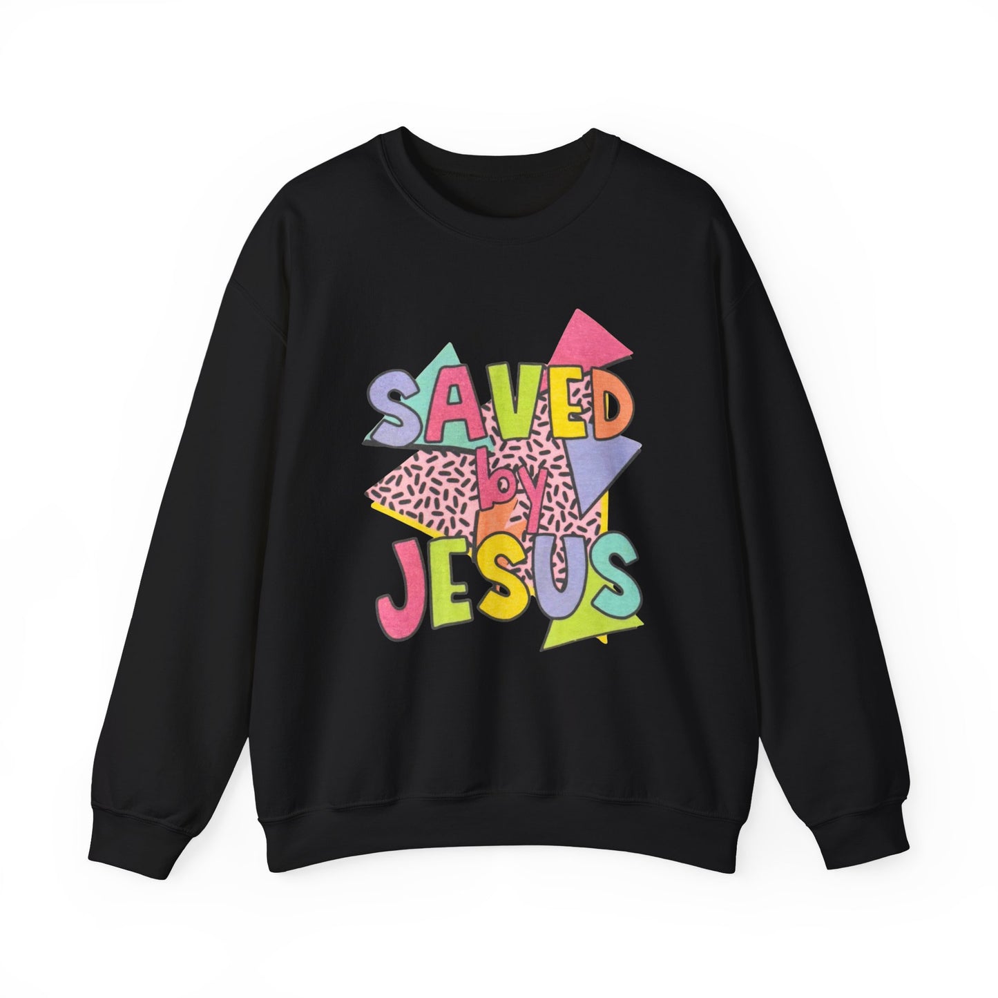 Retro Saved by Jesus Crewneck Sweatshirt