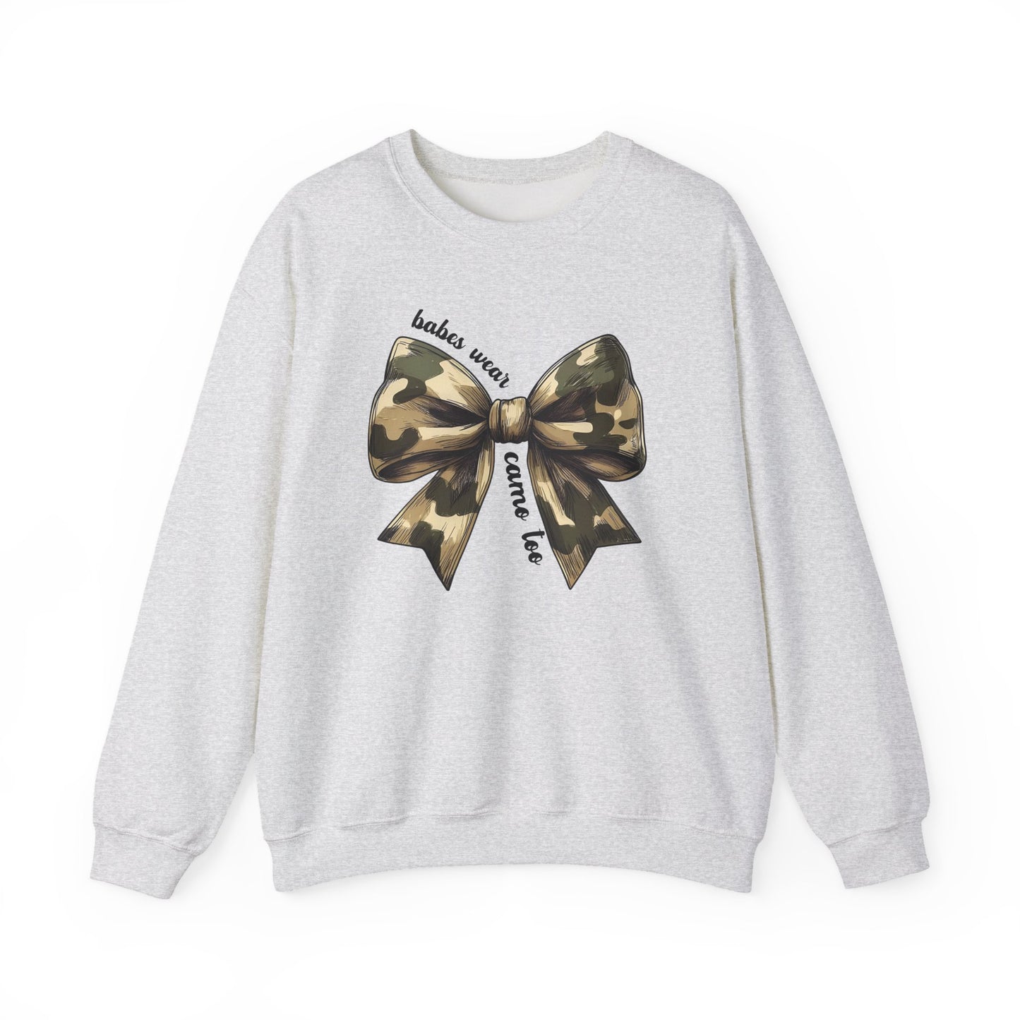 Babes Wear Camo Too Crewneck Sweatshirt