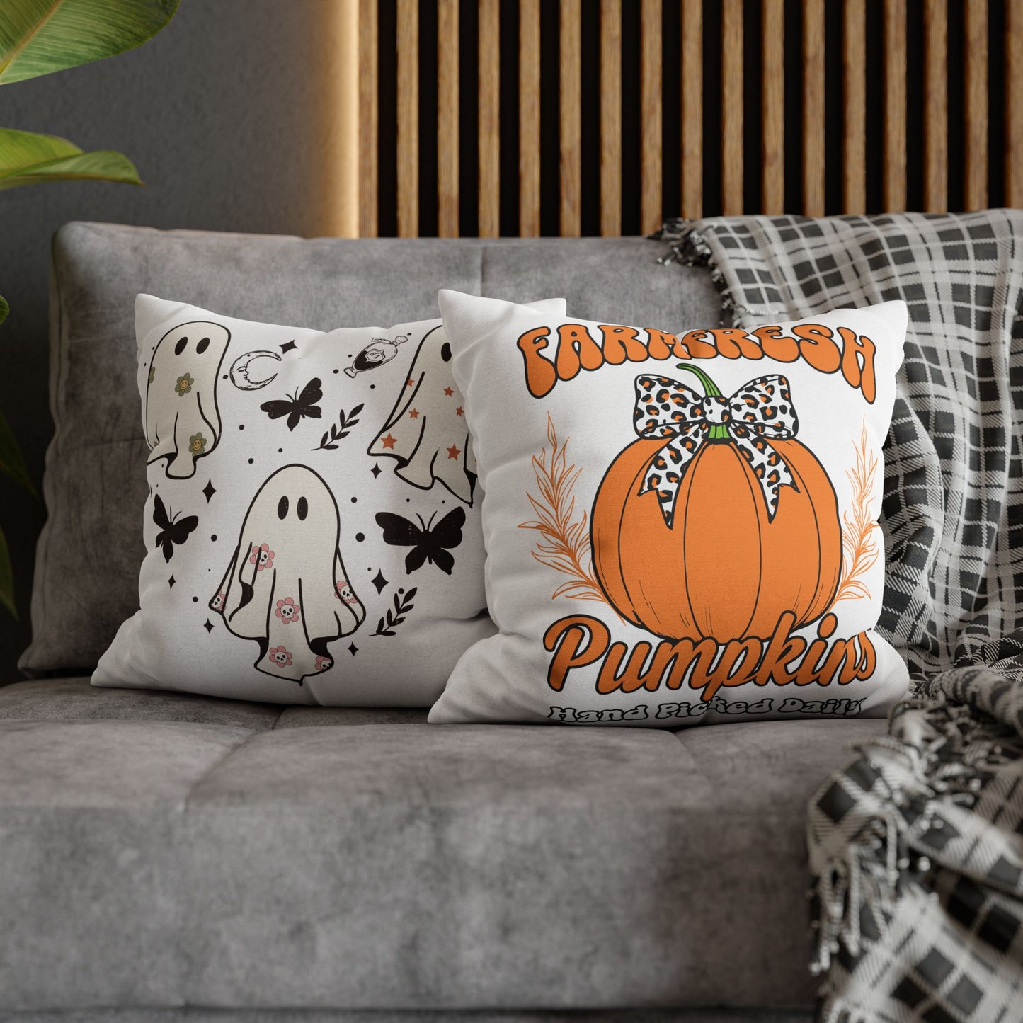 Double Sided Fall/Halloween Decorative Pillowcase