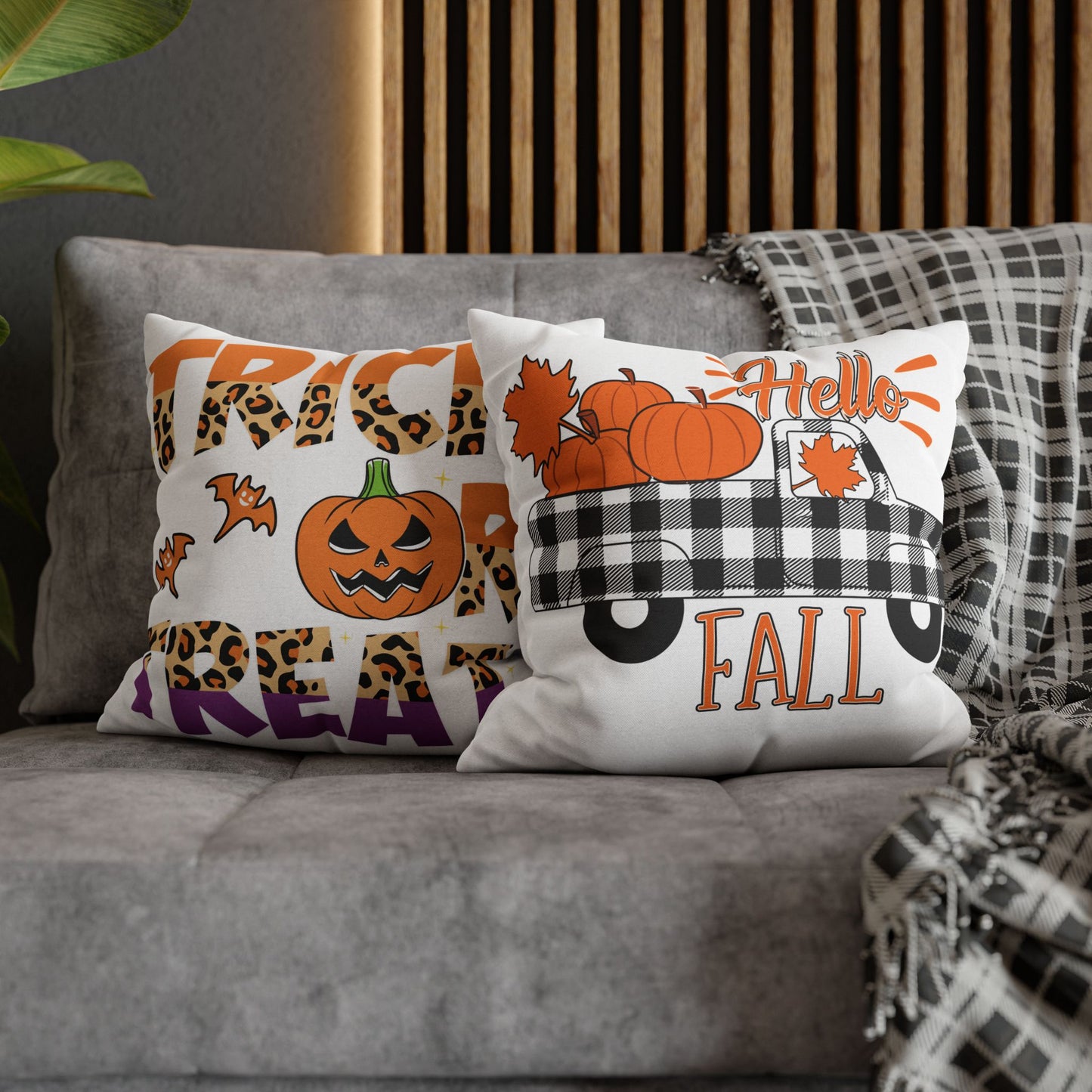 Double Sided Fall/Halloween Decorative Pillowcase