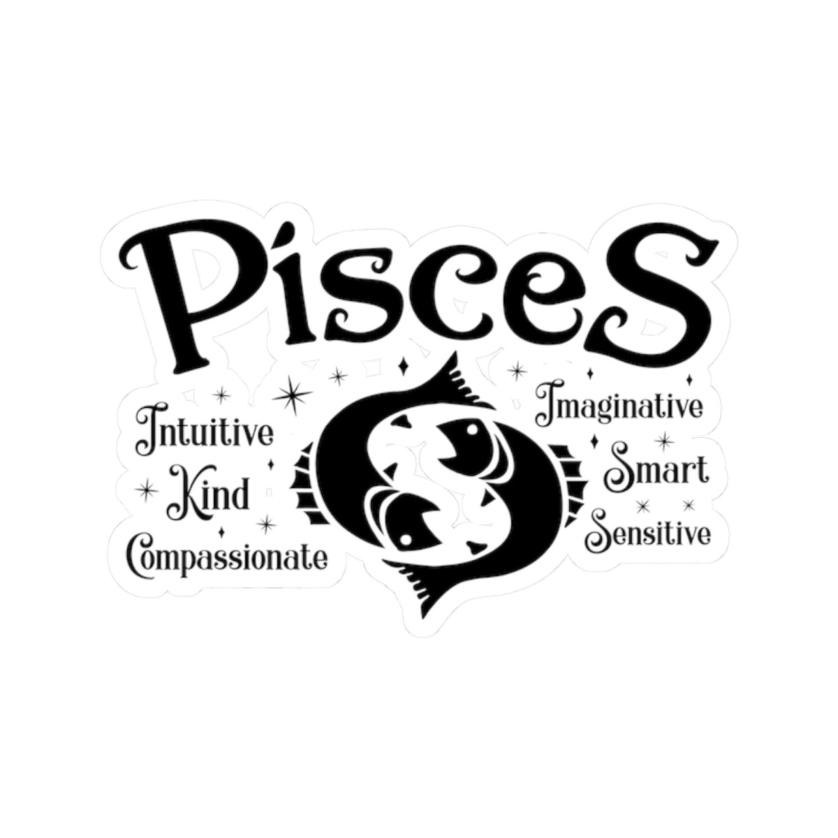 Pisces Zodiac Kiss-Cut Stickers