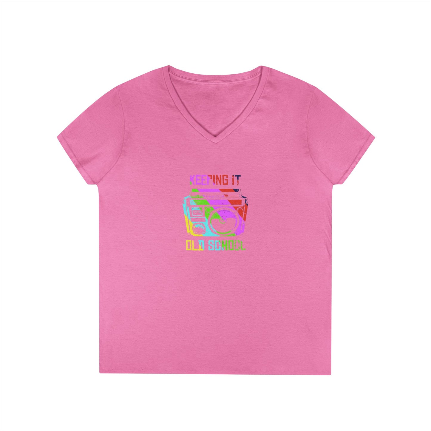 Retro Boombox V-Neck T-Shirt