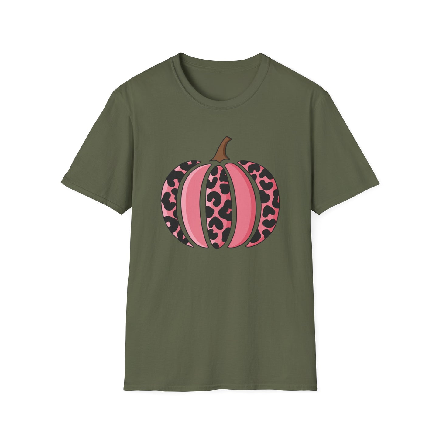 Pink Leopard Print Pumpkin T-Shirt