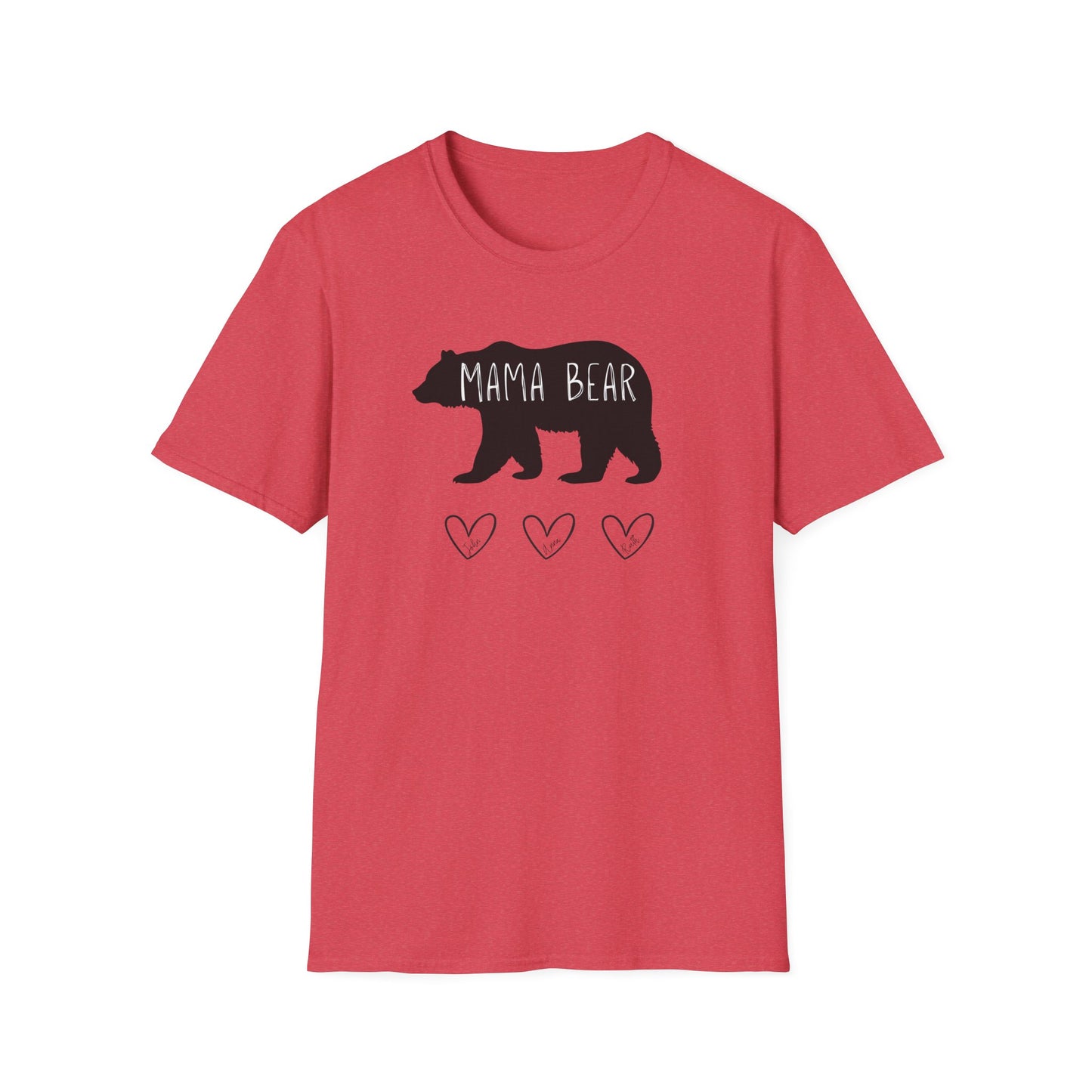 Personalized "Mama" Bear Unisex Softstyle T-Shirt