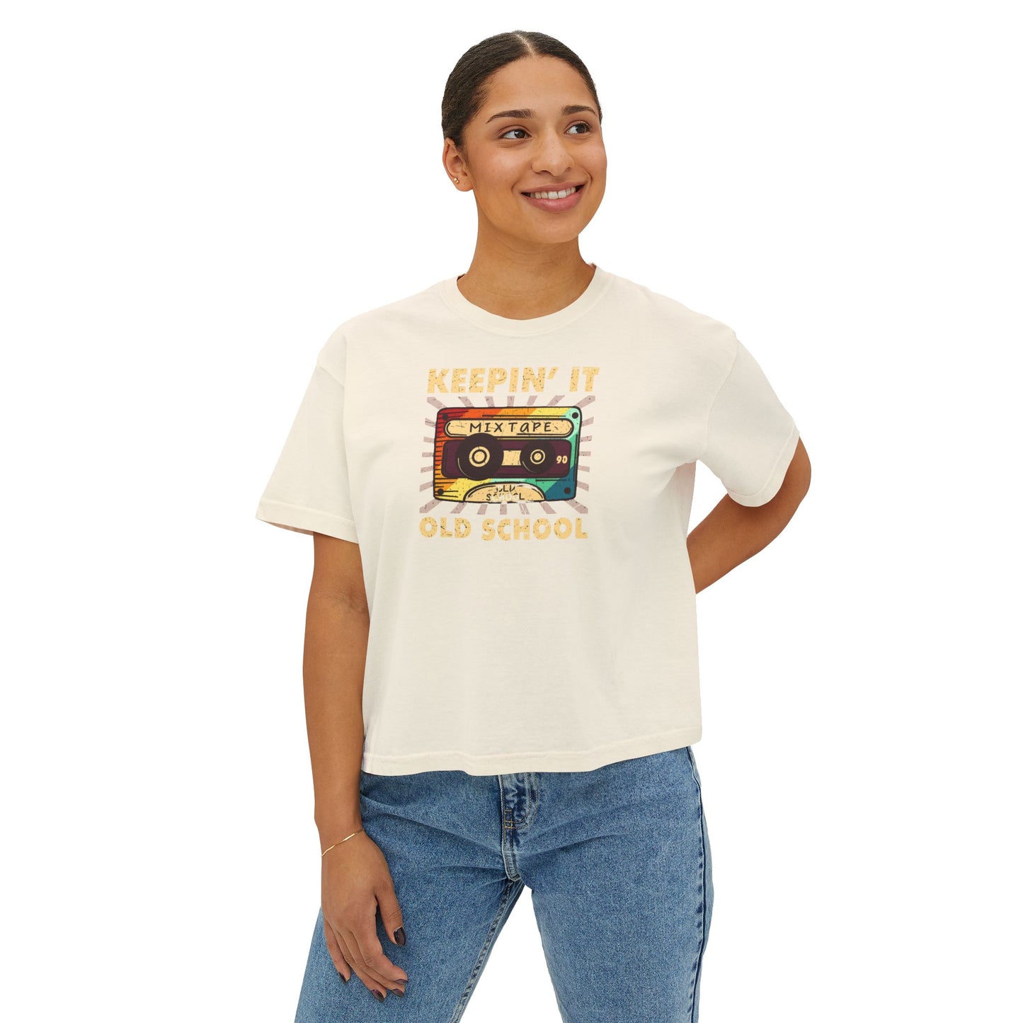 Retro cassette tape Boxy Tee