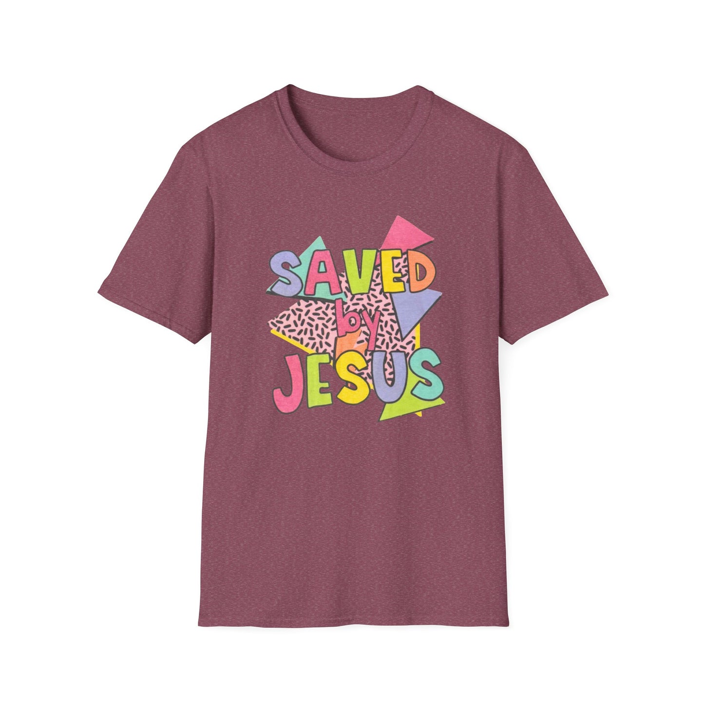 Retro Saved by Jesus Unisex Softstyle T-Shirt