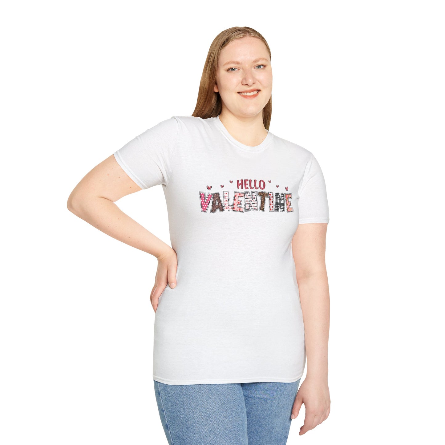 Valentine Floral "Hello Valentine" T-Shirt