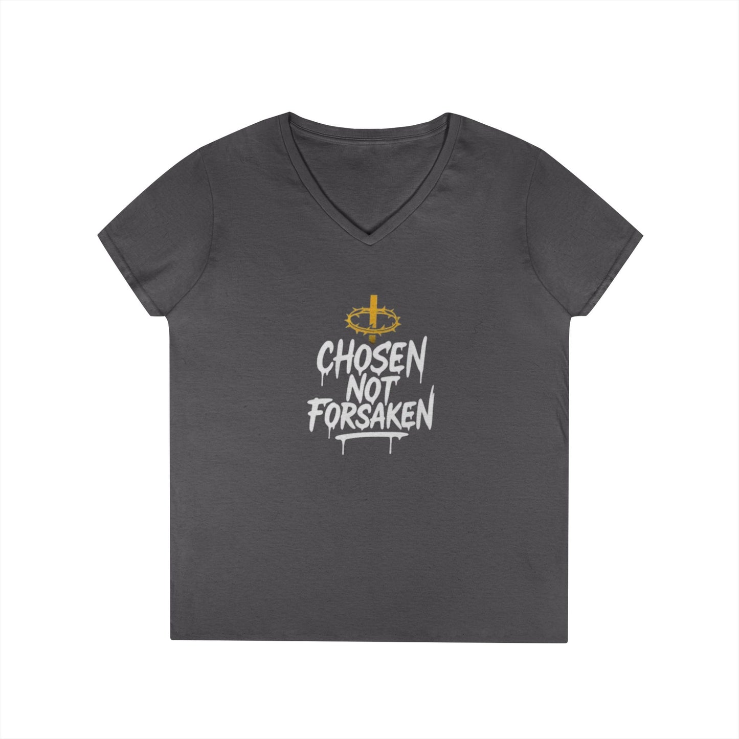 Chosen Not Forsaken Ladies' V-Neck T-Shirt