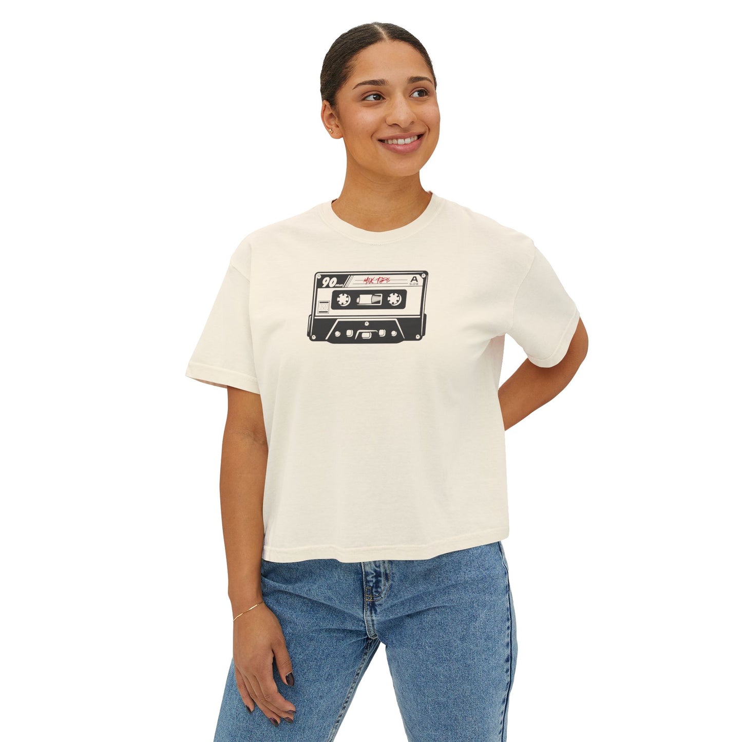Retro 90s Cassette Women's Boxy Tee