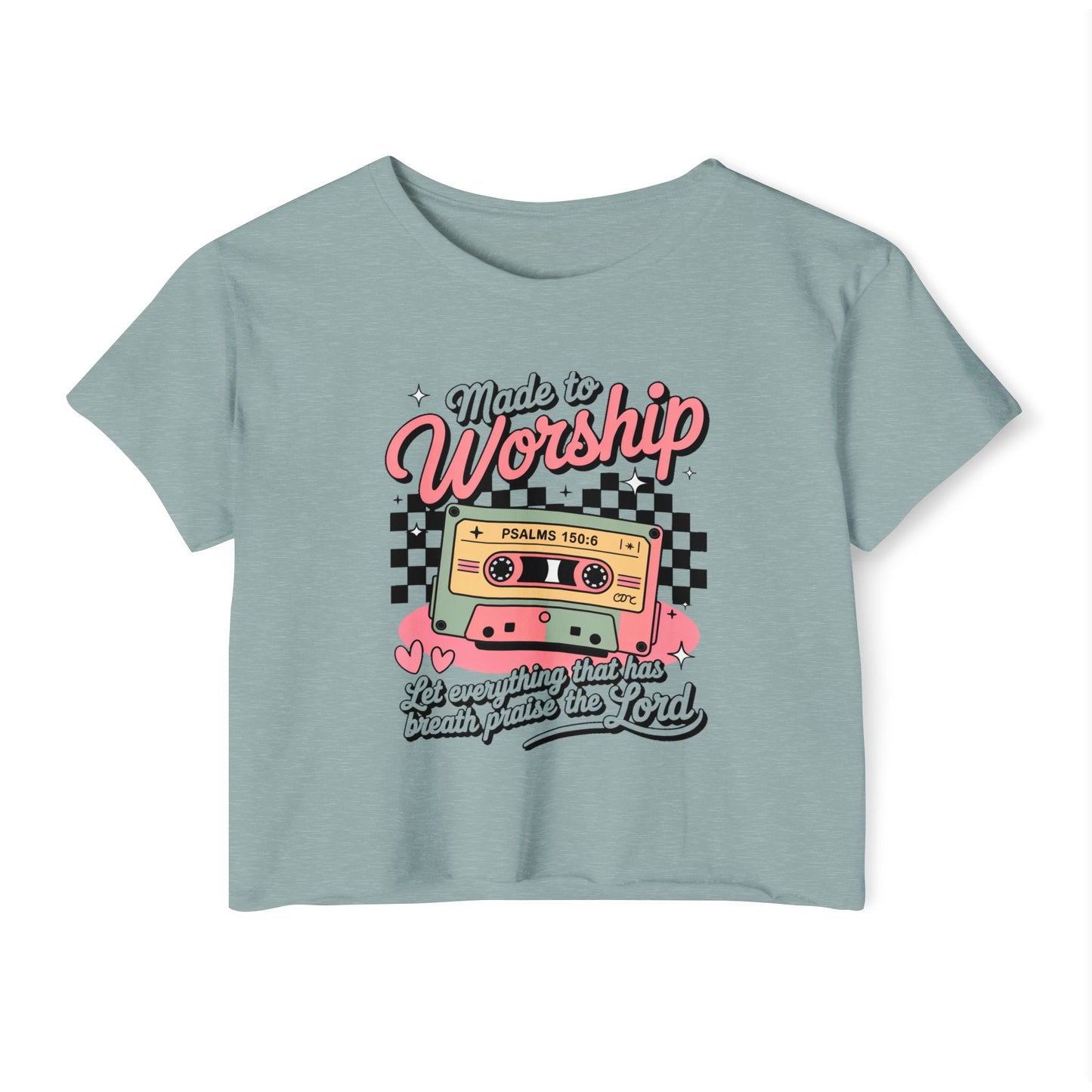 Retro Made to Worship Crop Top
