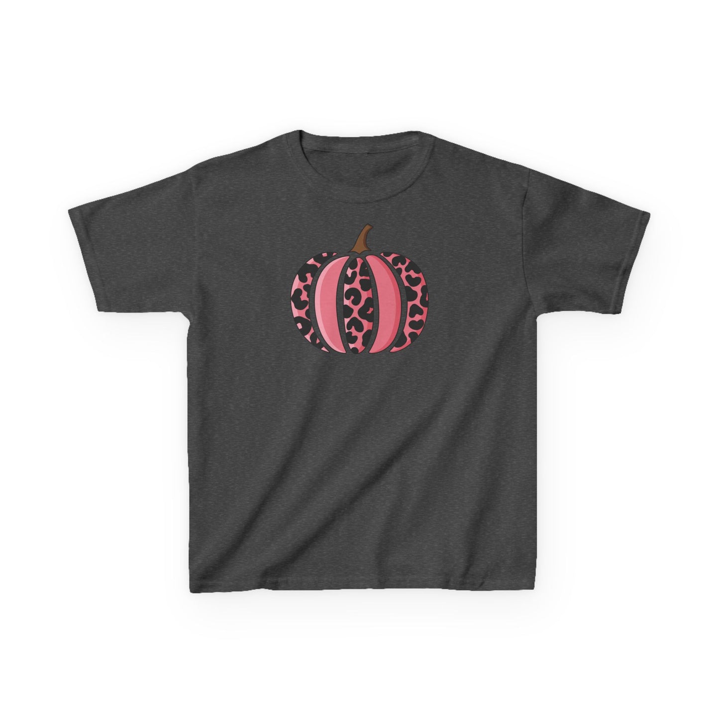 Pink Leopard Pumpkin Kids Tee