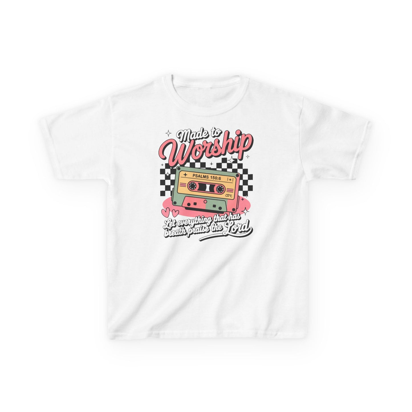 Retro Made to Worship Kids Tee