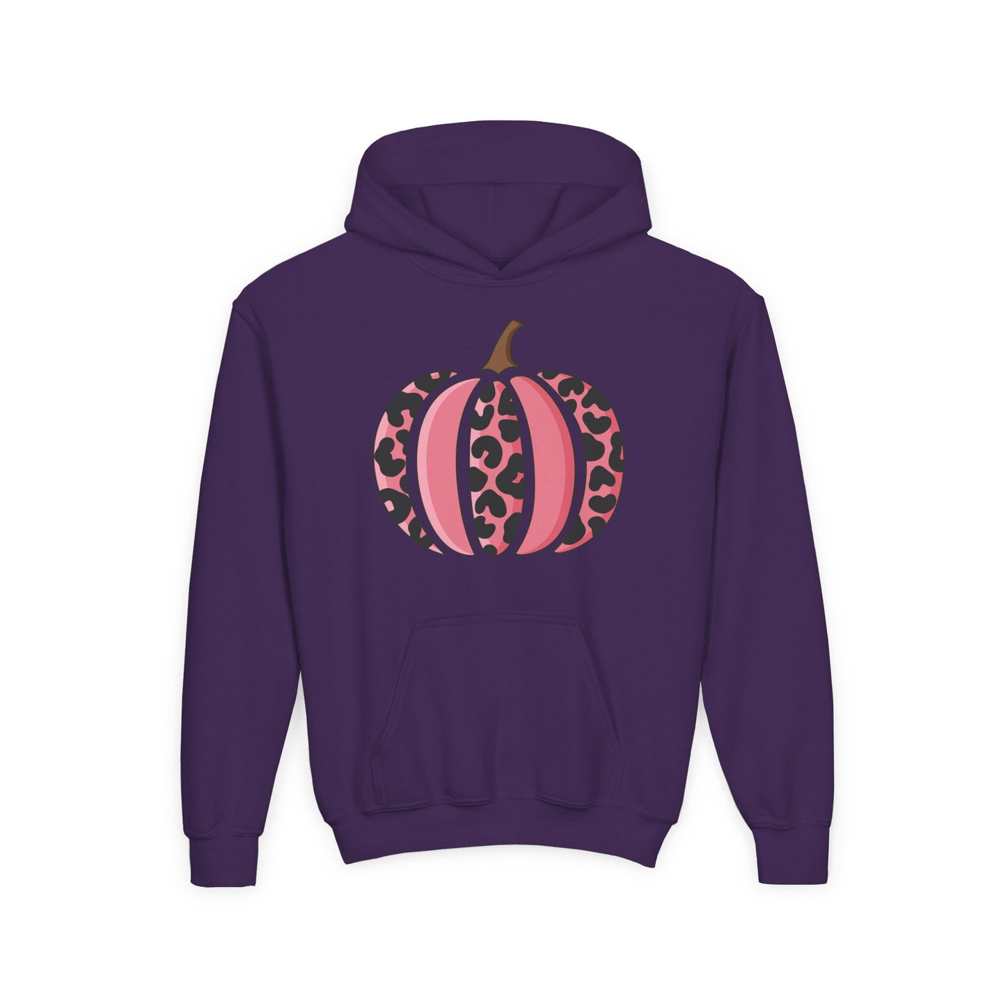 Pink Leopard Pumpkin Hoodie for Youth