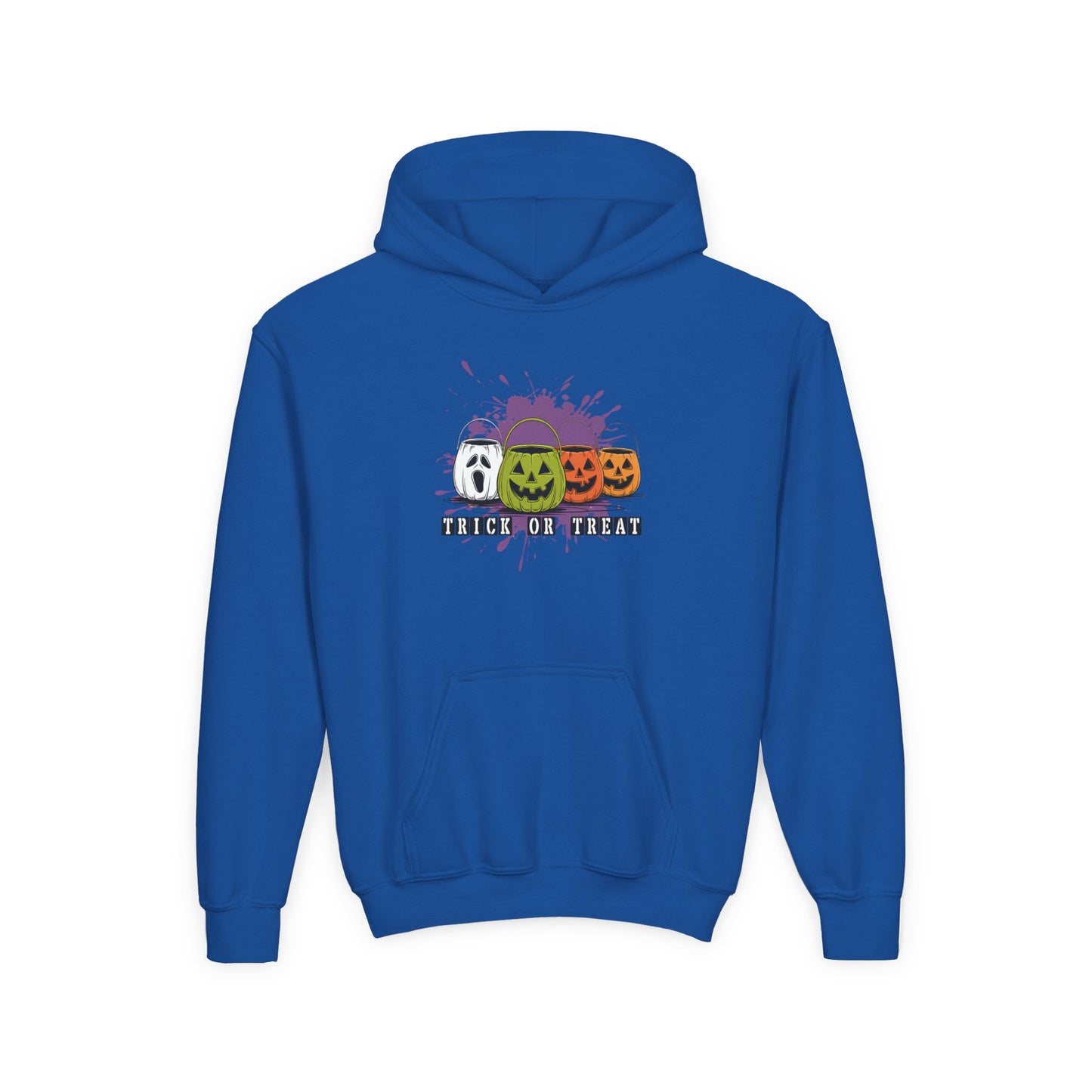 Halloween Pumpkin Trick or Treat Youth Hoodie