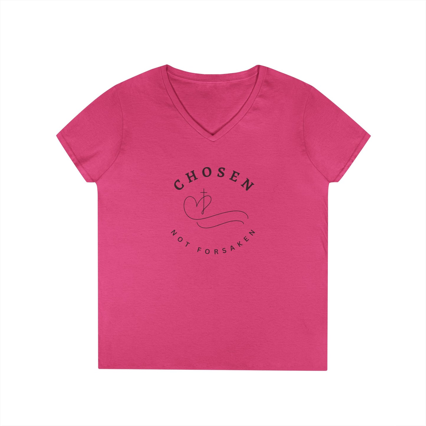Chosen Not Forsaken Ladies' V-Neck T-Shirt