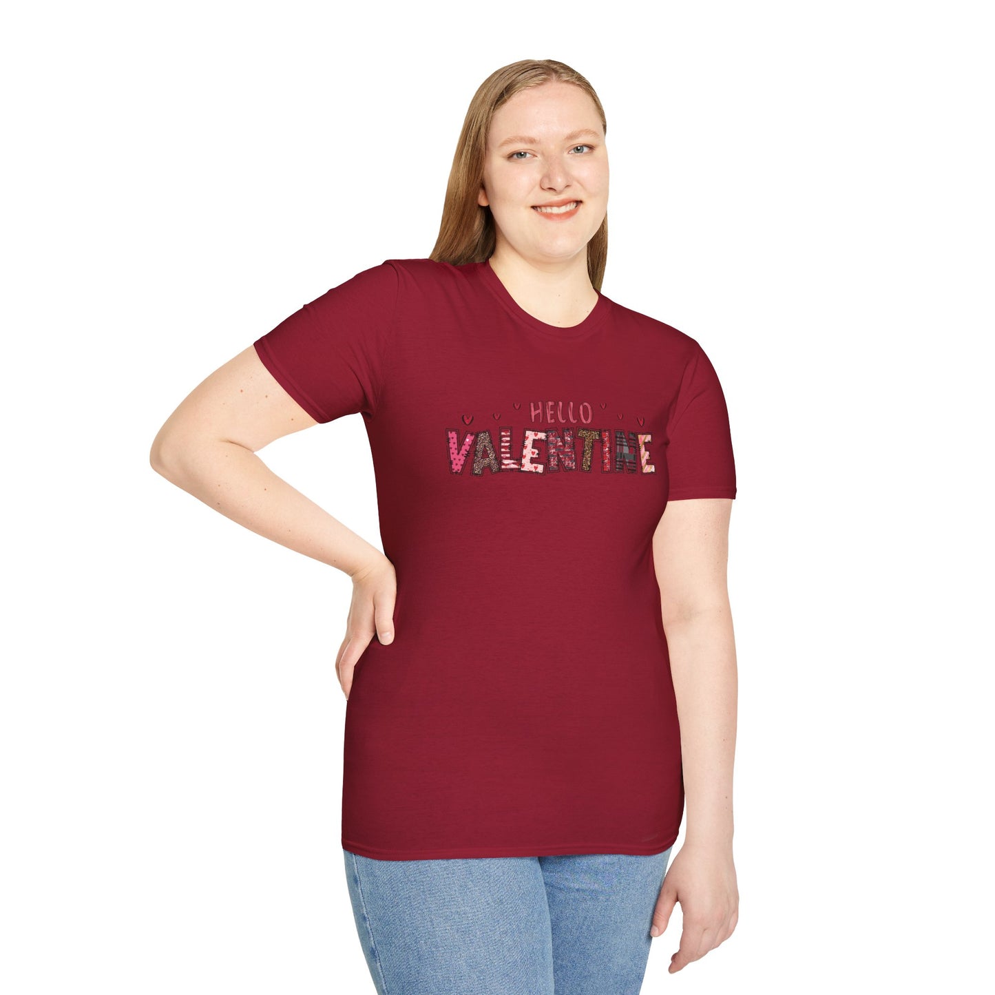 Valentine Floral "Hello Valentine" T-Shirt