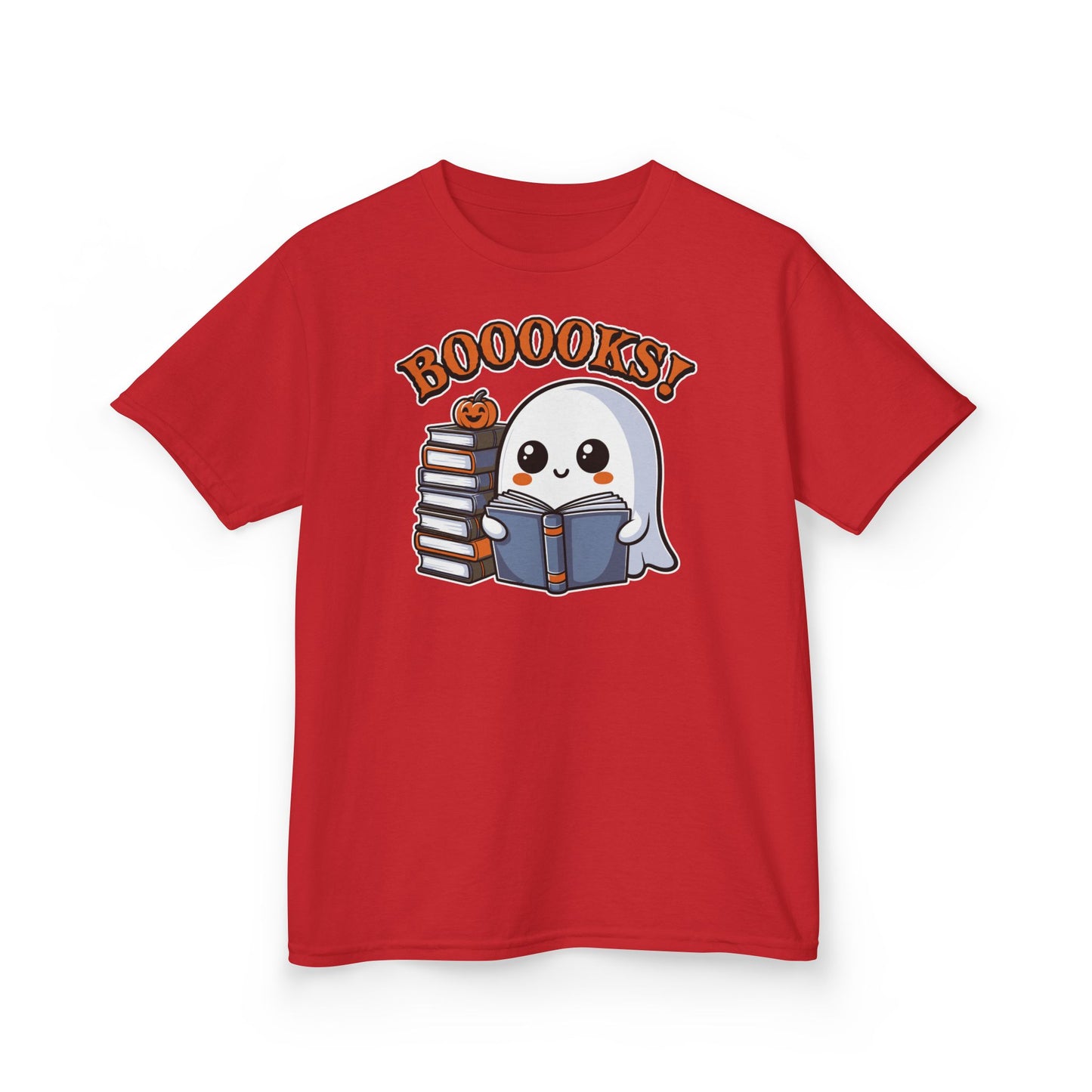 Ghostly Reading Kids Tee with Booooks! Design