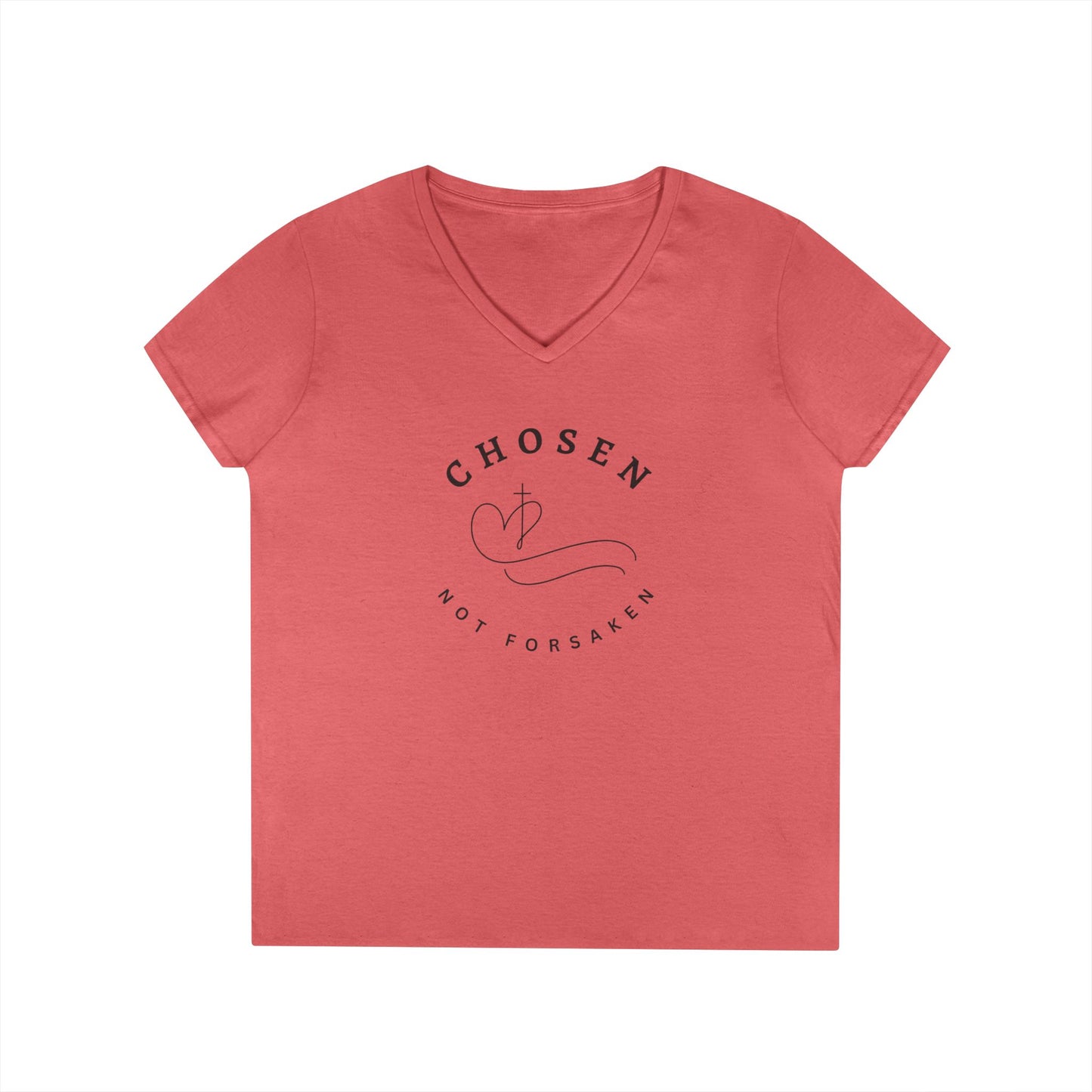 Chosen Not Forsaken Ladies' V-Neck T-Shirt