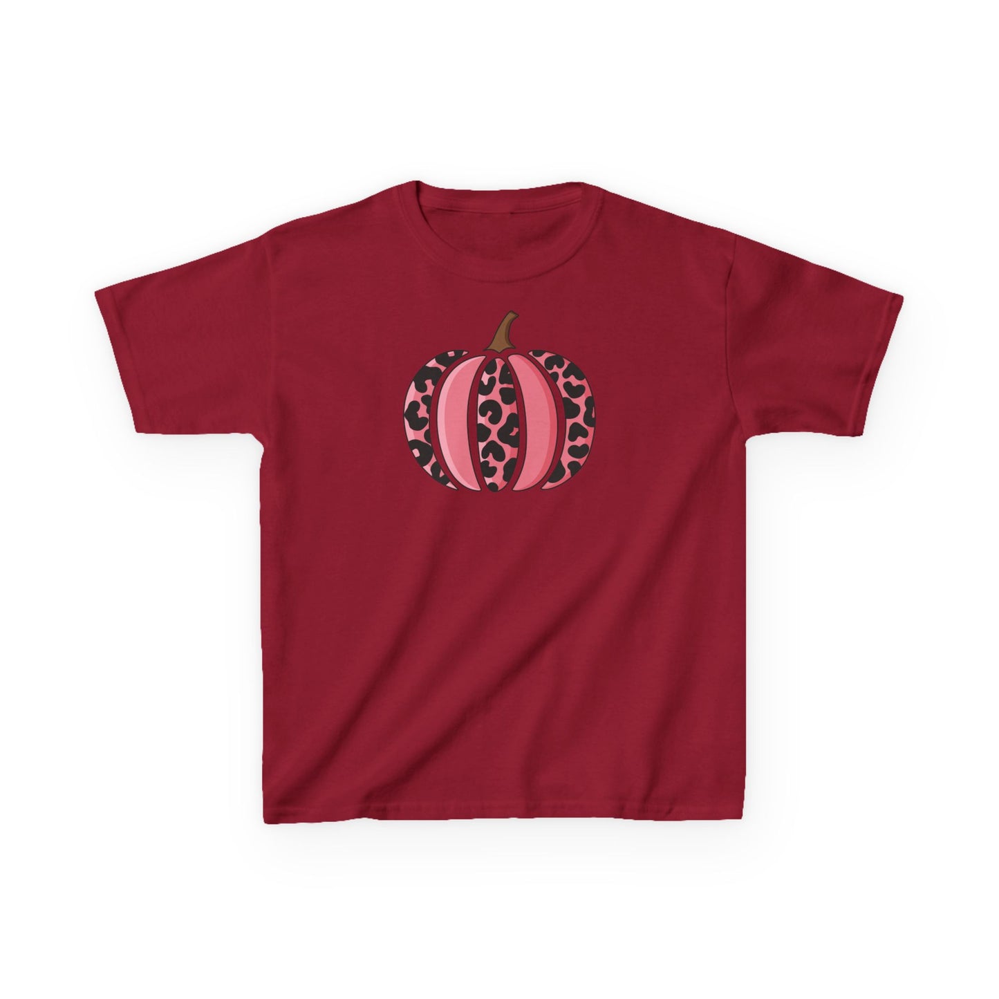 Pink Leopard Pumpkin Kids Tee