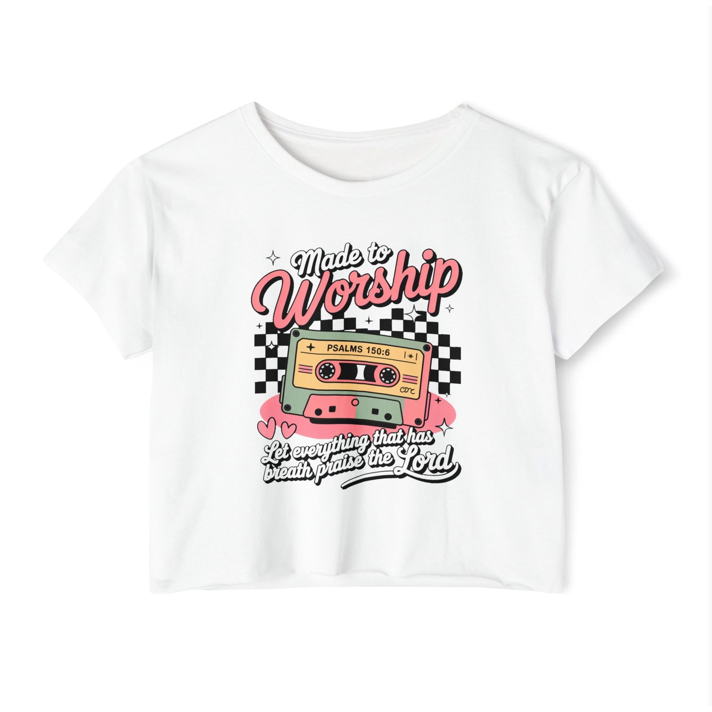 Retro Made to Worship Crop Top