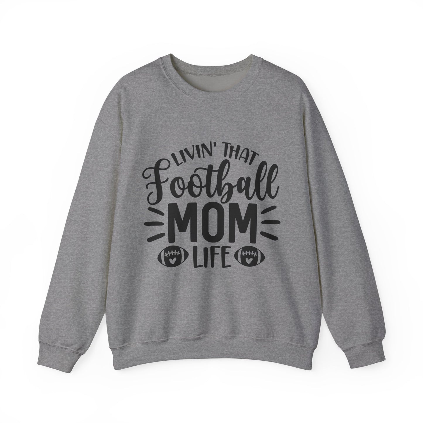 Football Mom Life Crewneck Sweatshirt