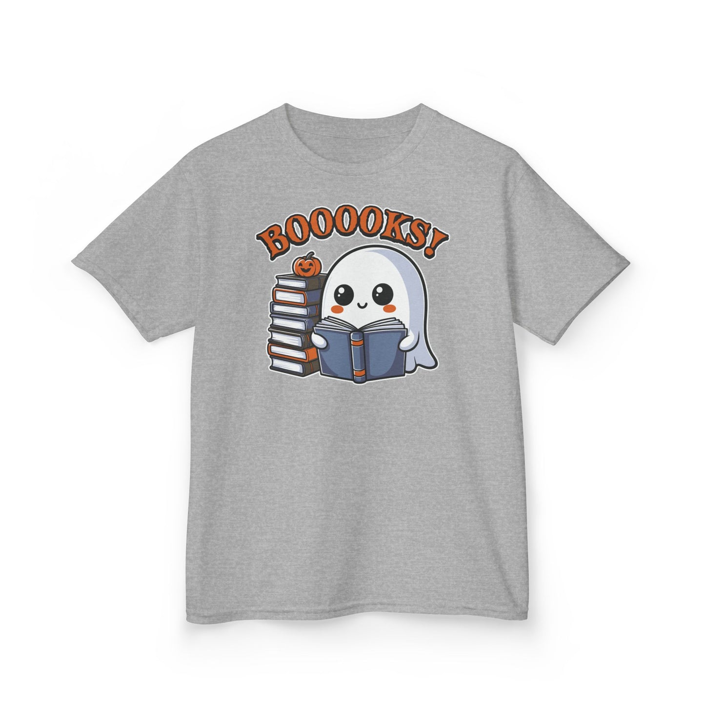 Ghostly Reading Kids Tee with Booooks! Design