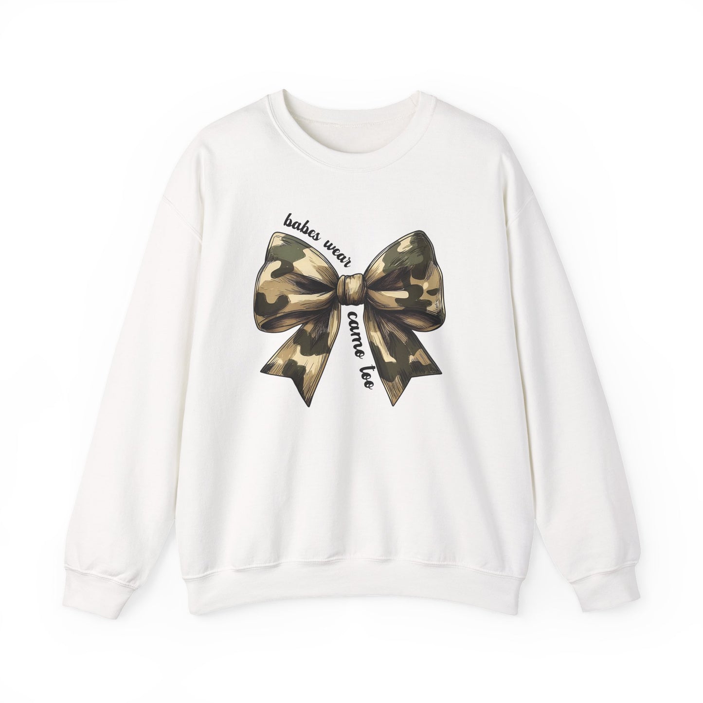 Babes Wear Camo Too Crewneck Sweatshirt