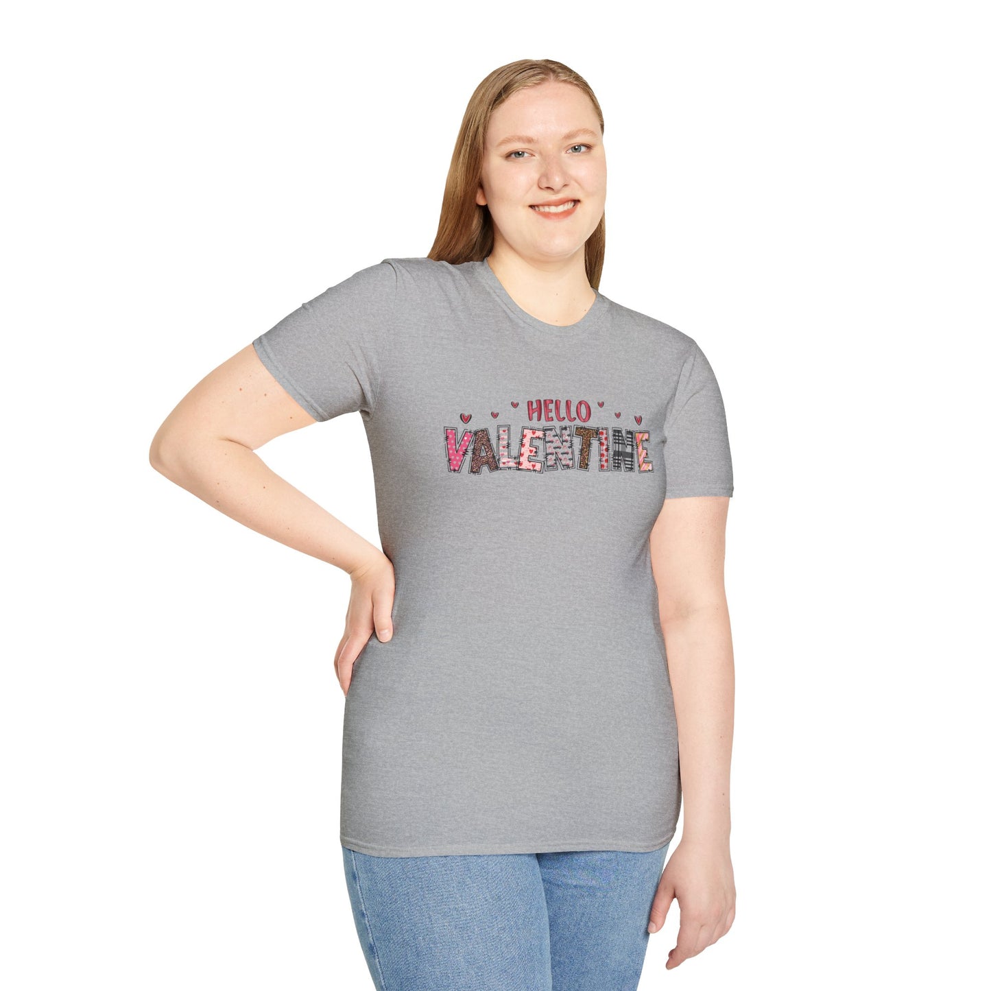 Valentine Floral "Hello Valentine" T-Shirt