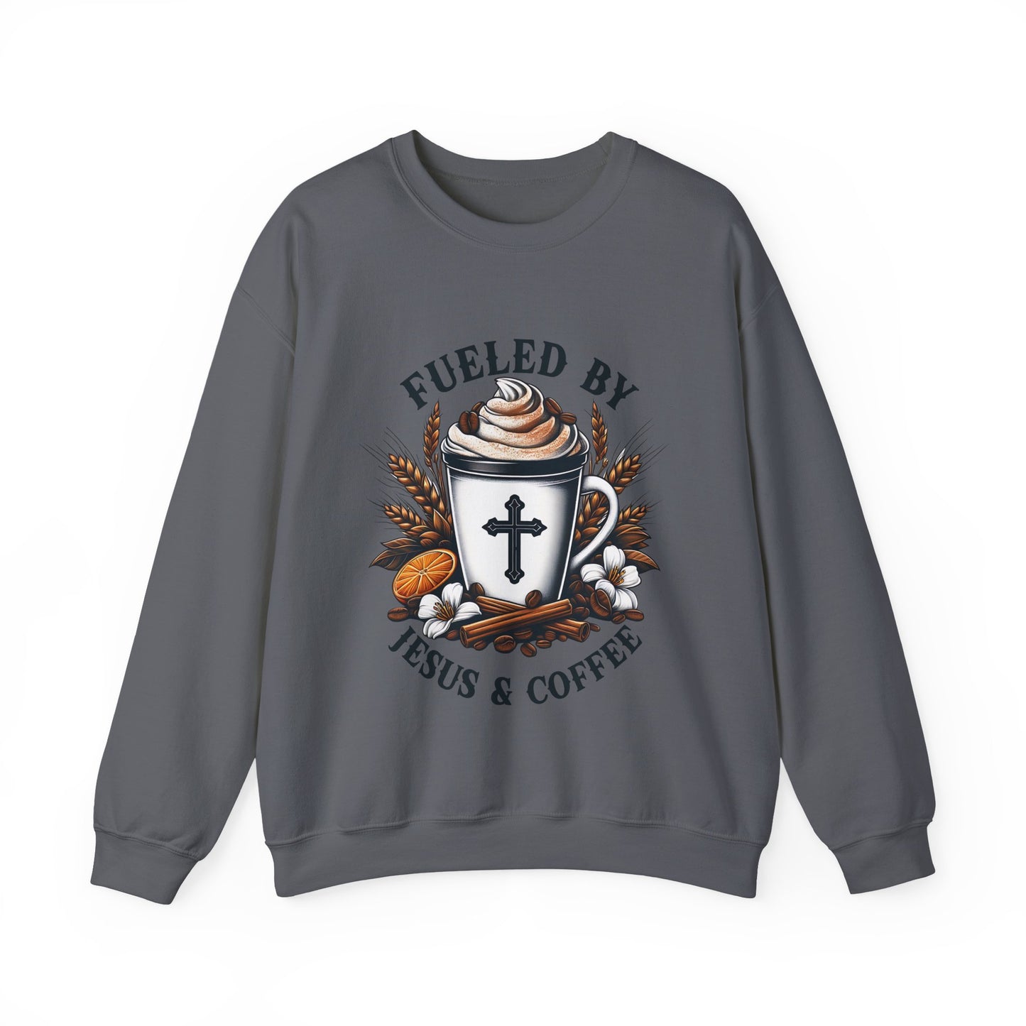 Fueled by Jesus & Coffee Crewneck Sweatshirt