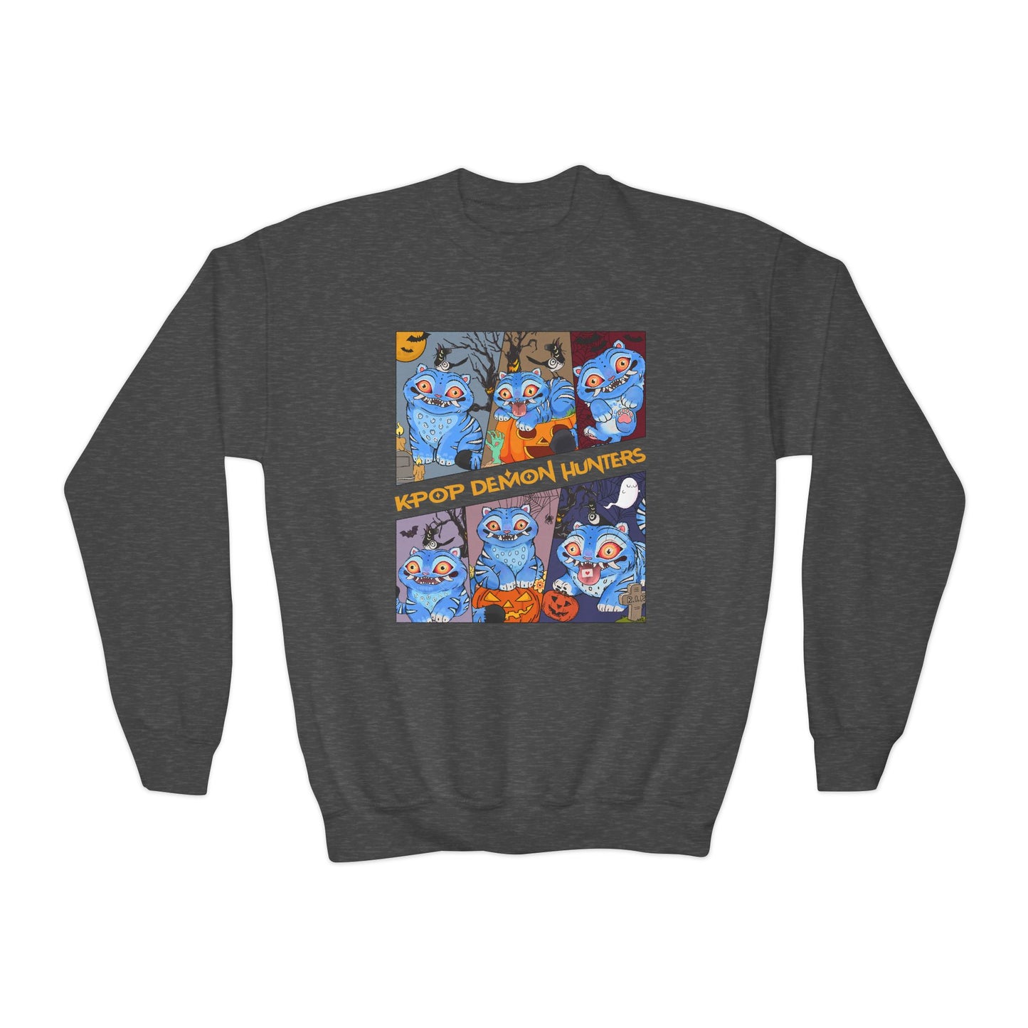 K-Pop Demon Hunters Halloween Youth Crewneck Sweatshirt