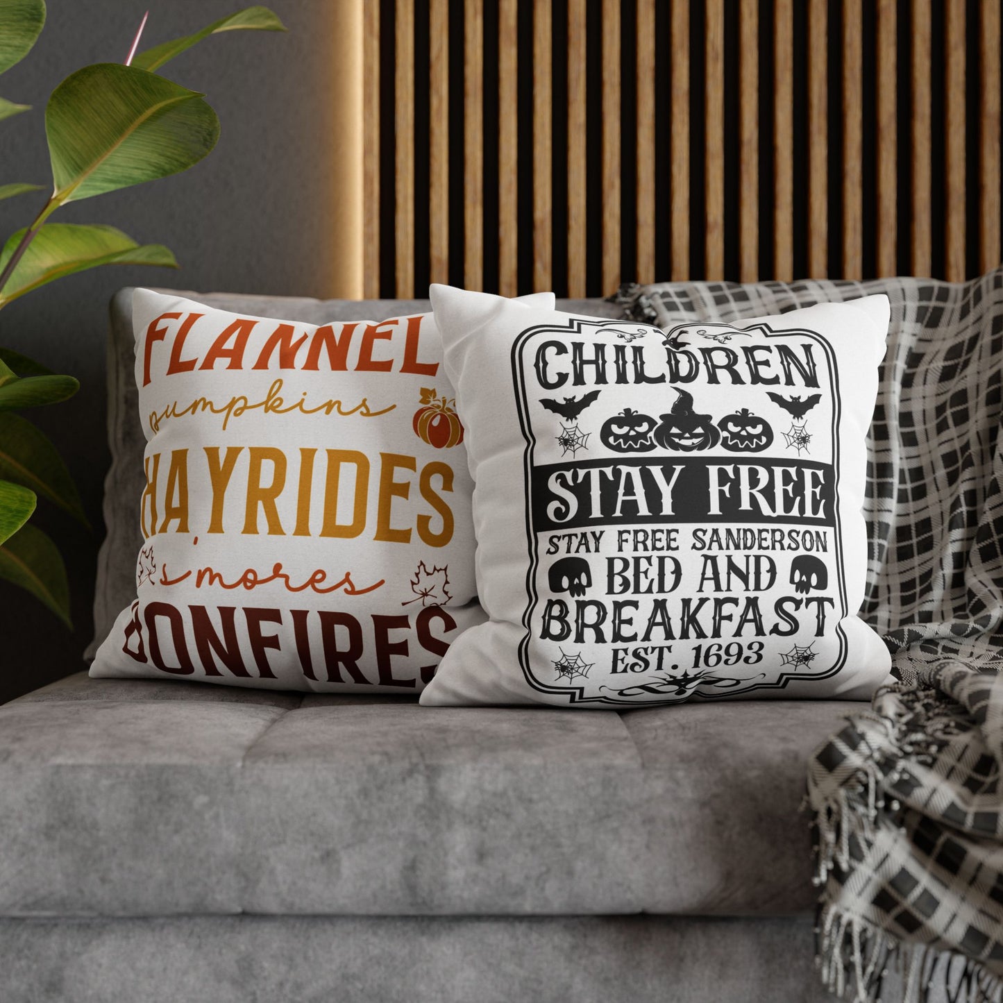 Double Sided Fall/Halloween Decorative Pillowcase
