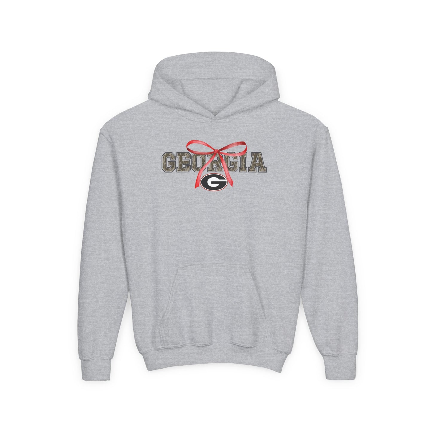 Camo Georgia Youth Hoodie with bow design