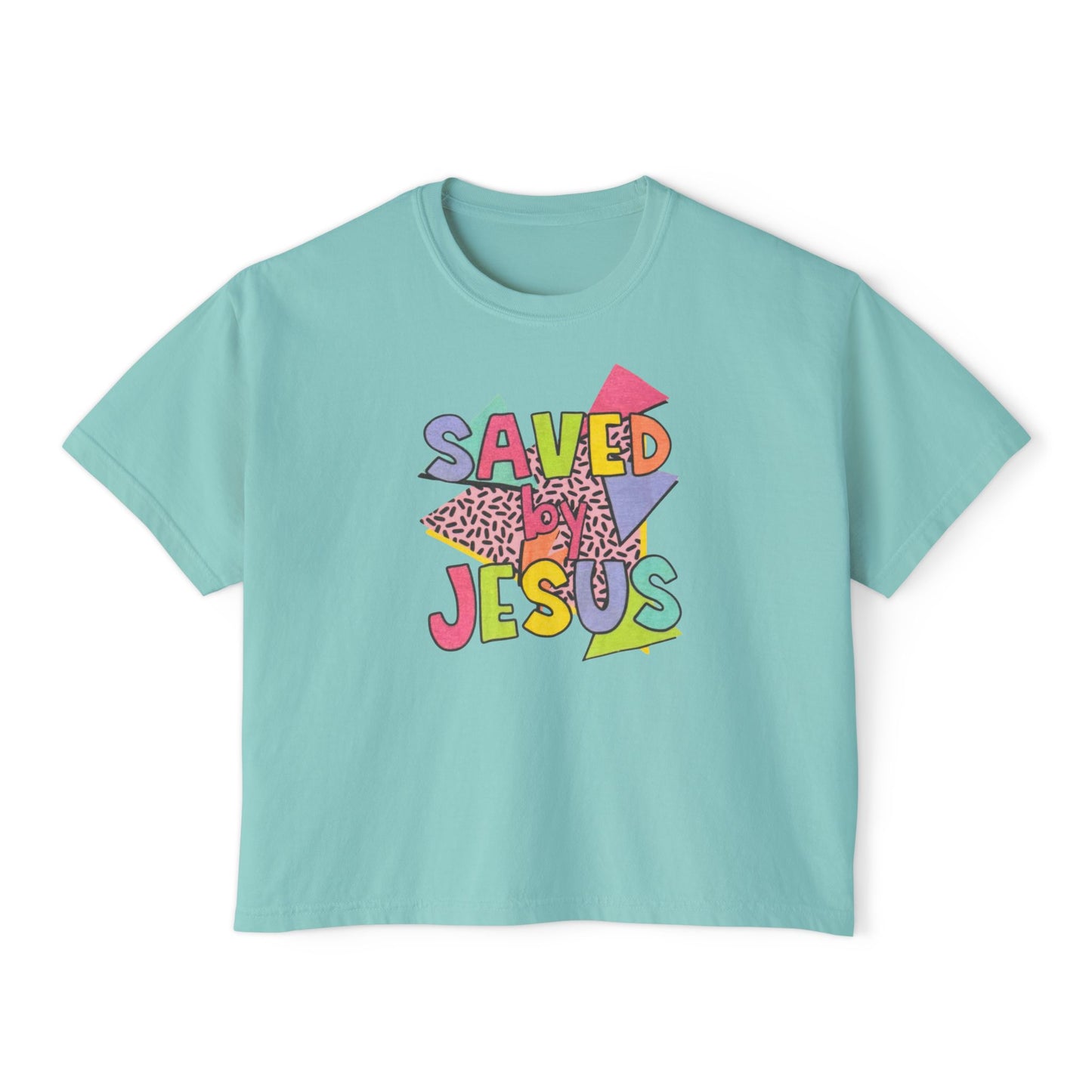 Retro Saved by Jesus Women's Boxy Tee