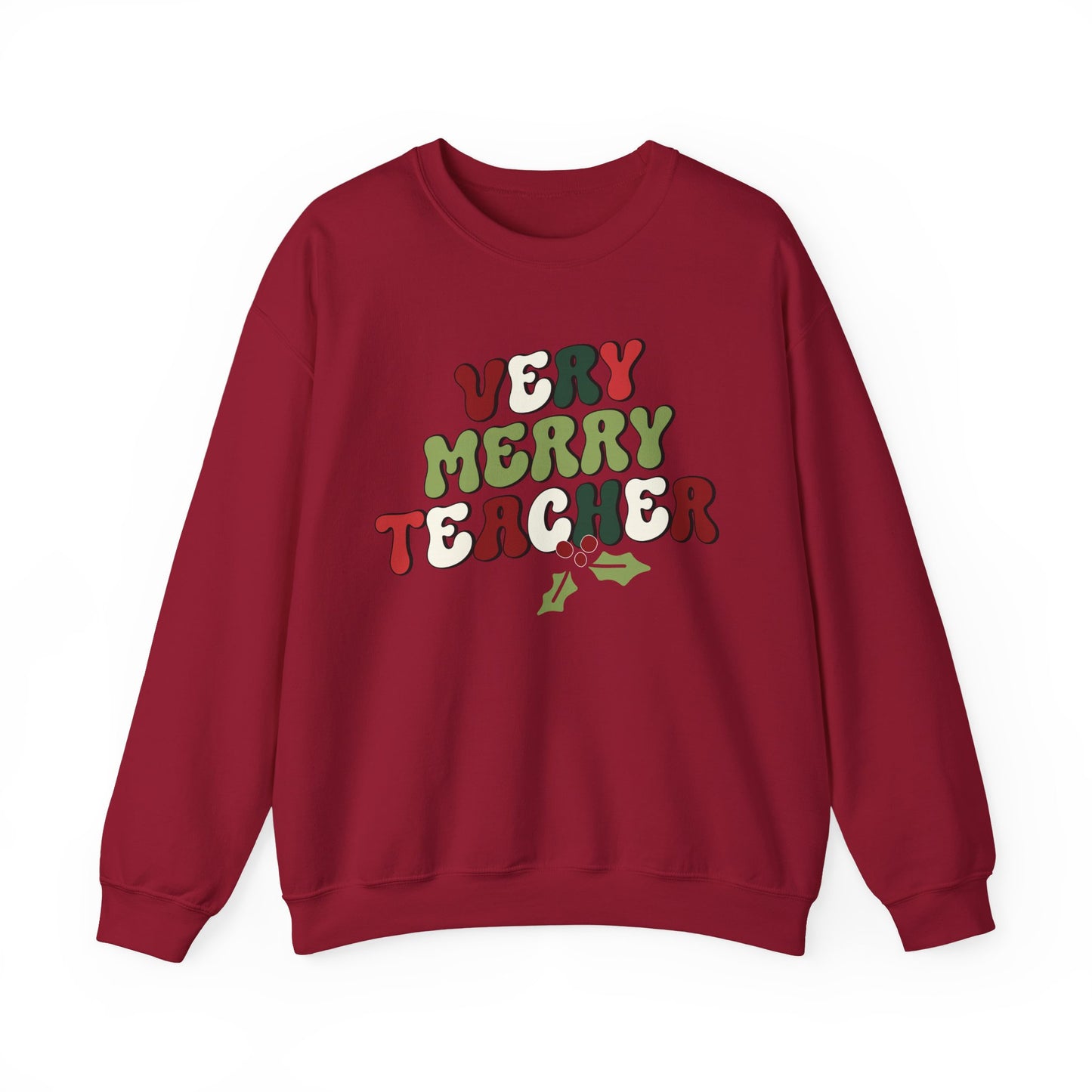 "Very Merry Teacher" Festive Crewneck