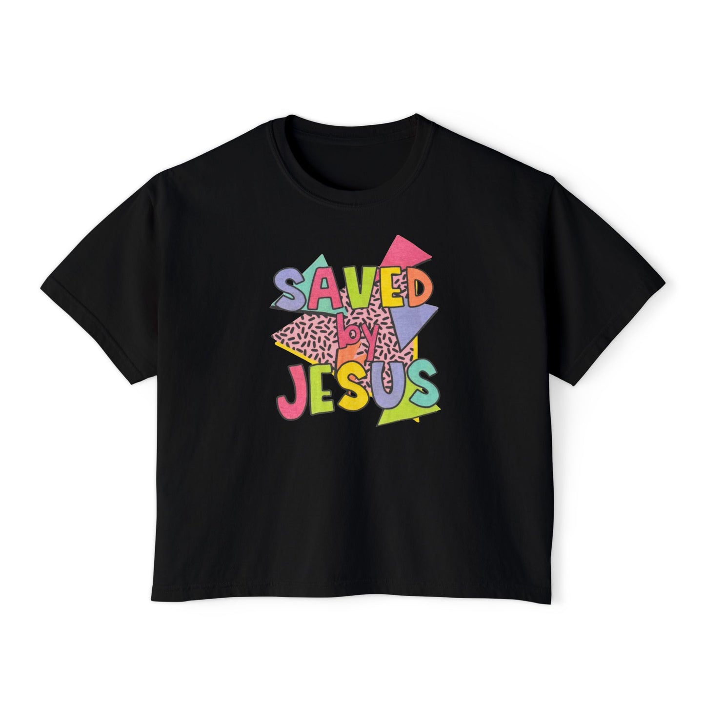 Retro Saved by Jesus Women's Boxy Tee