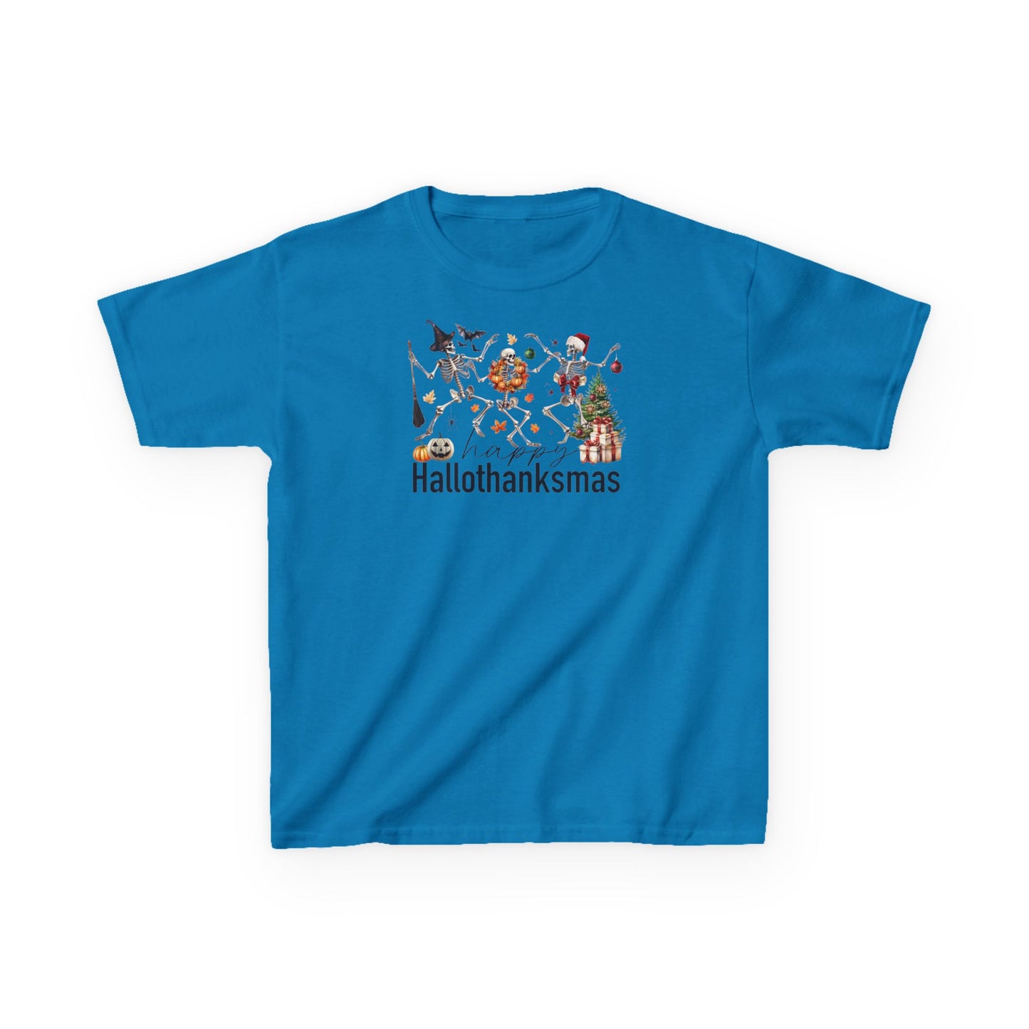 Happy Hallothanksmas Skeleton Kids Tee