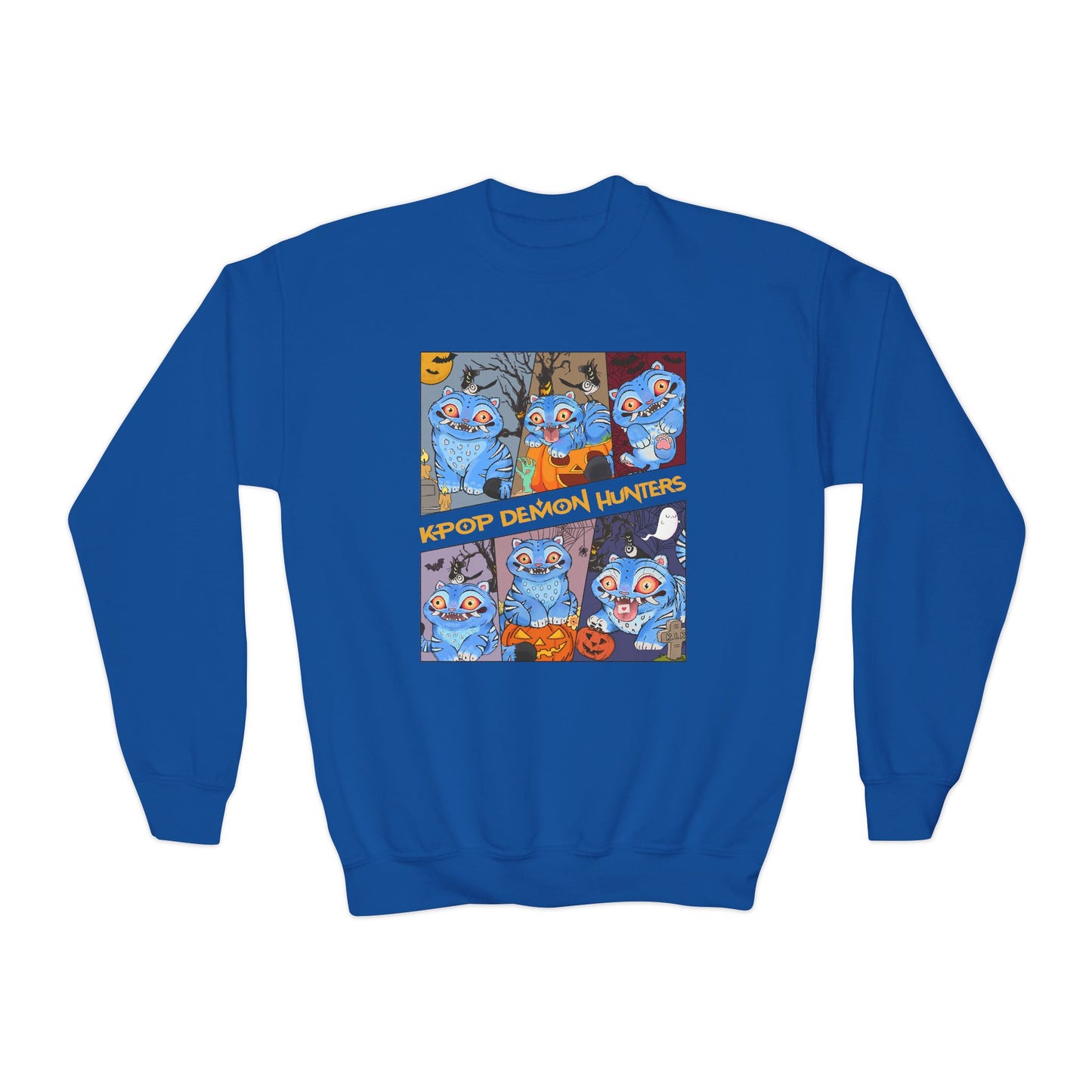 K-Pop Demon Hunters Halloween Youth Crewneck Sweatshirt