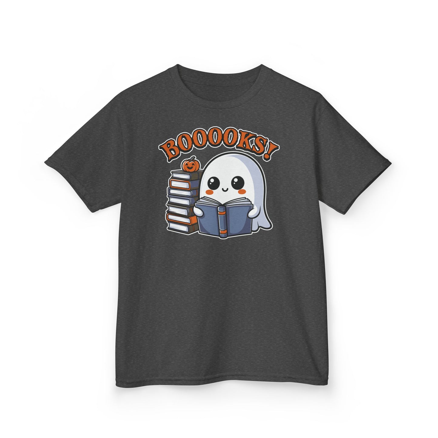 Ghostly Reading Kids Tee with Booooks! Design