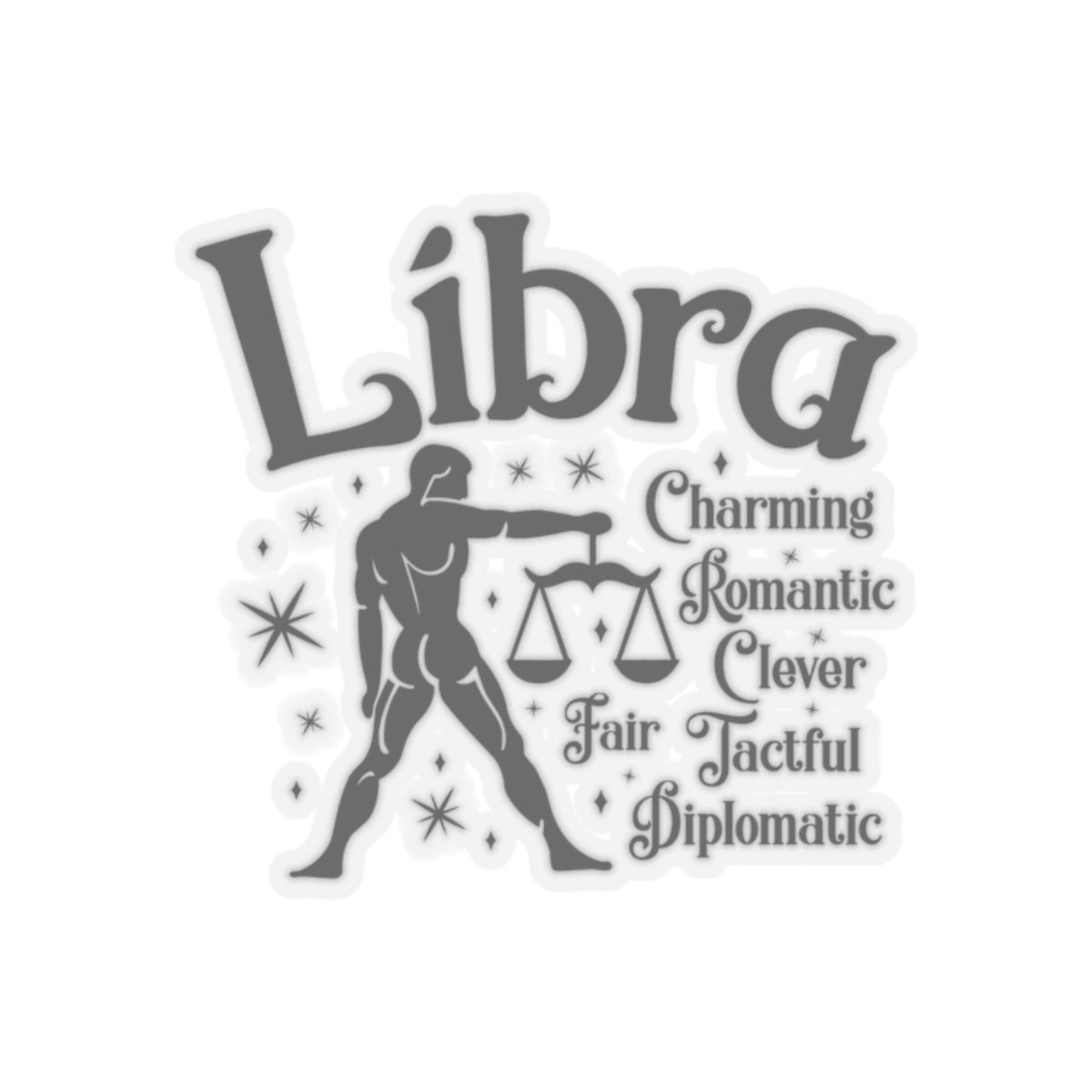 Libra Zodiac Kiss-Cut Stickers