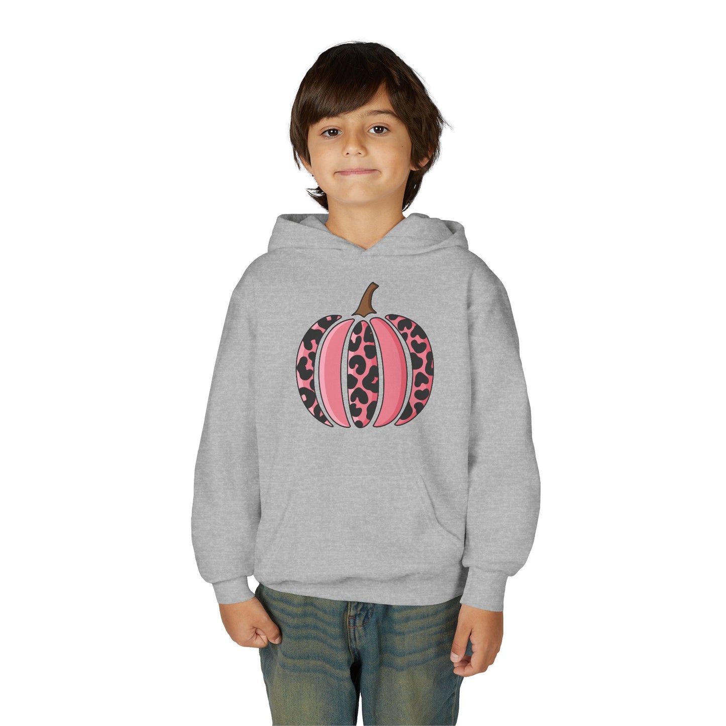 Pink Leopard Pumpkin Hoodie for Youth