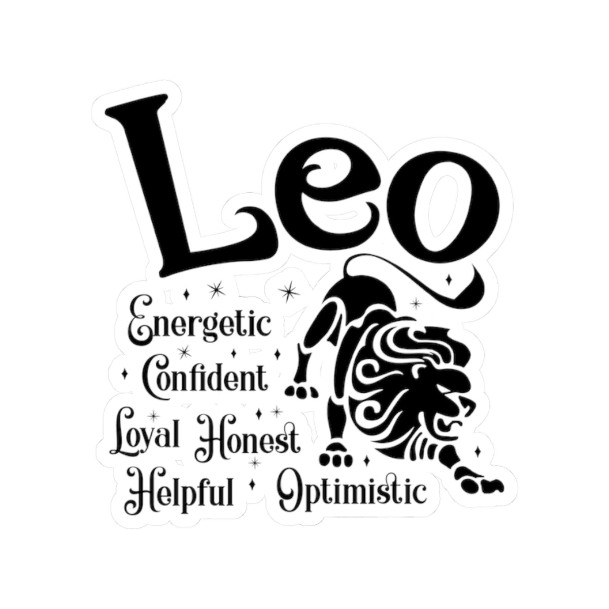 Leo Zodiac Kiss-Cut Stickers