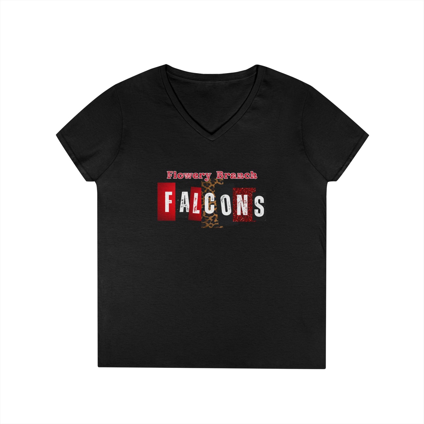 FB Falcons Block letters V-Neck T-Shirt