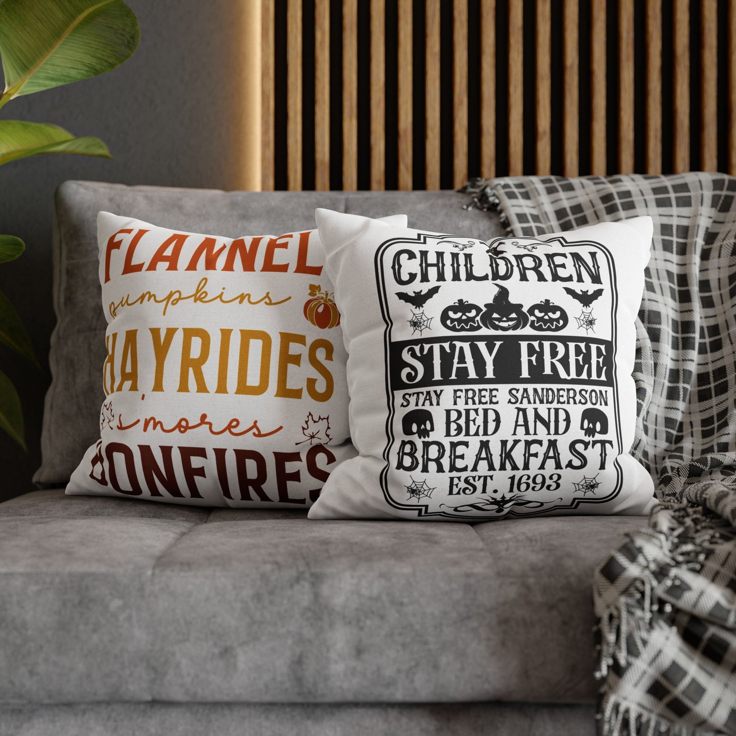 Double Sided Fall/Halloween Decorative Pillowcase